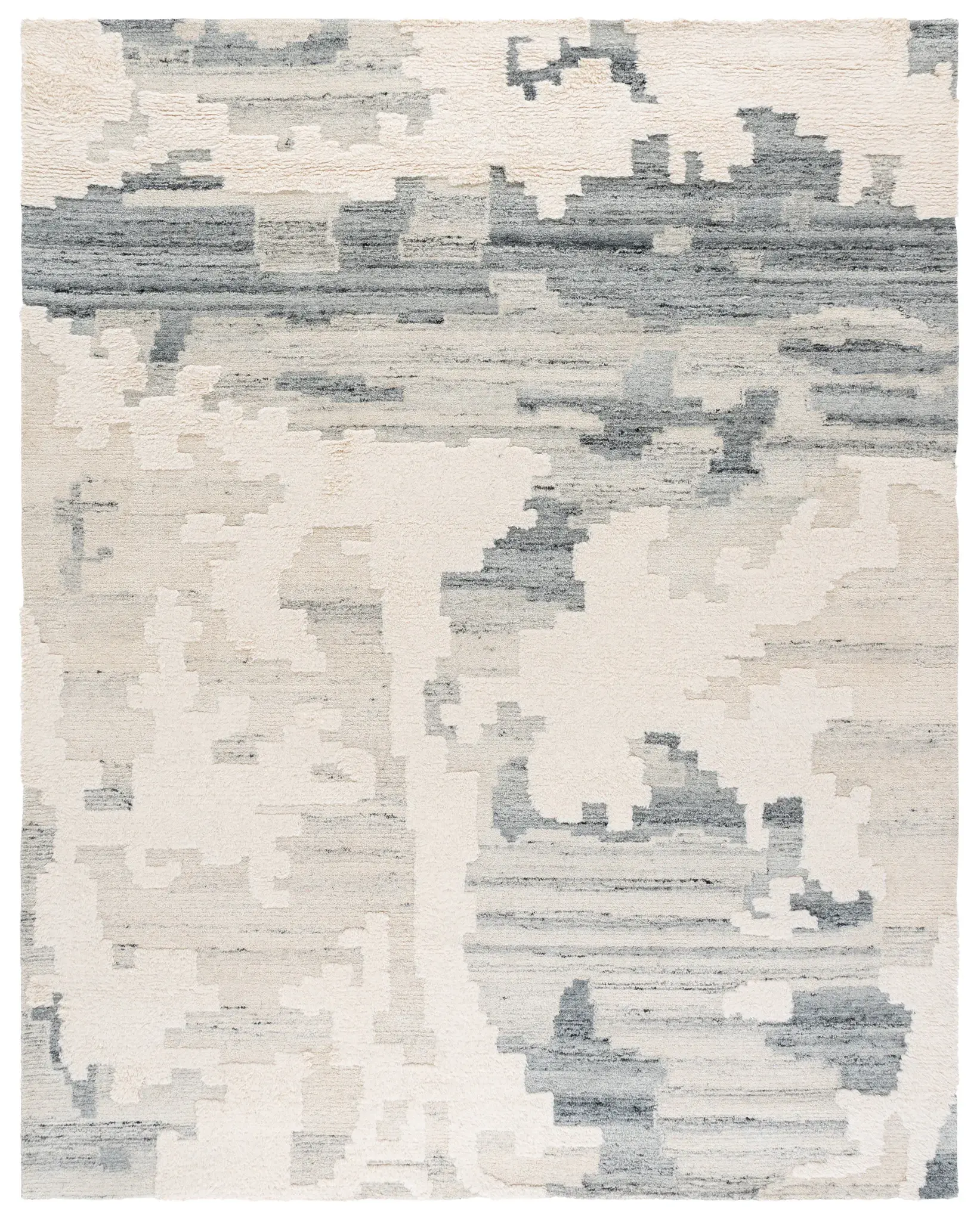 Casablanca Abstract Cloud Hand-Tufted Shag Wool Rug