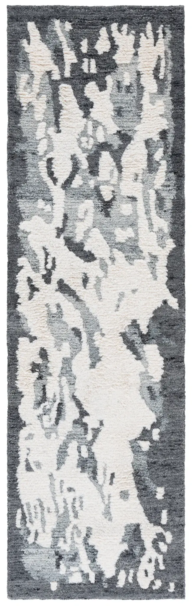 Casablanca Abstract Patch Hand-Tufted Shag Wool Rug