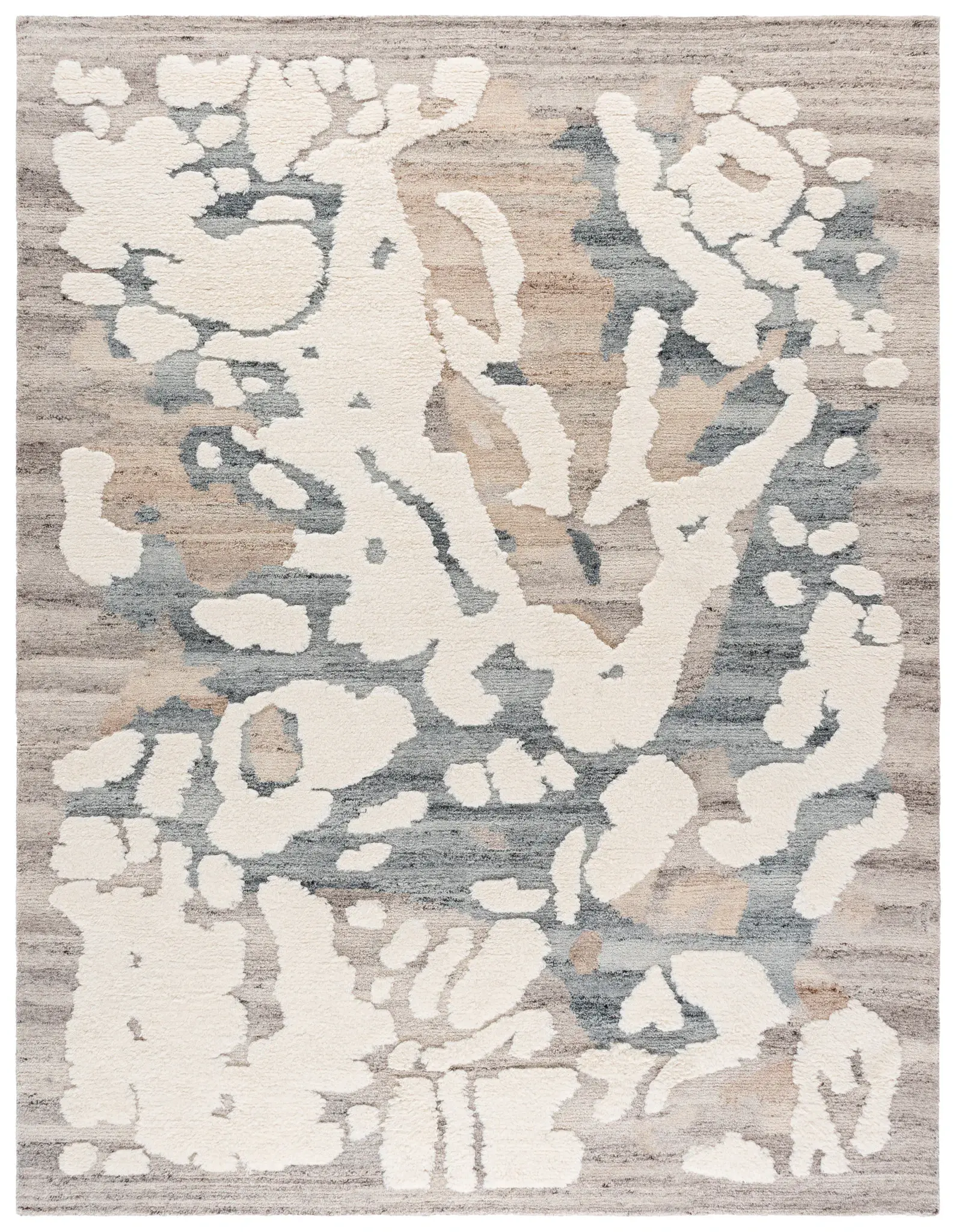 Casablanca Abstract Shape Hand-Tufted Shag Wool Rug