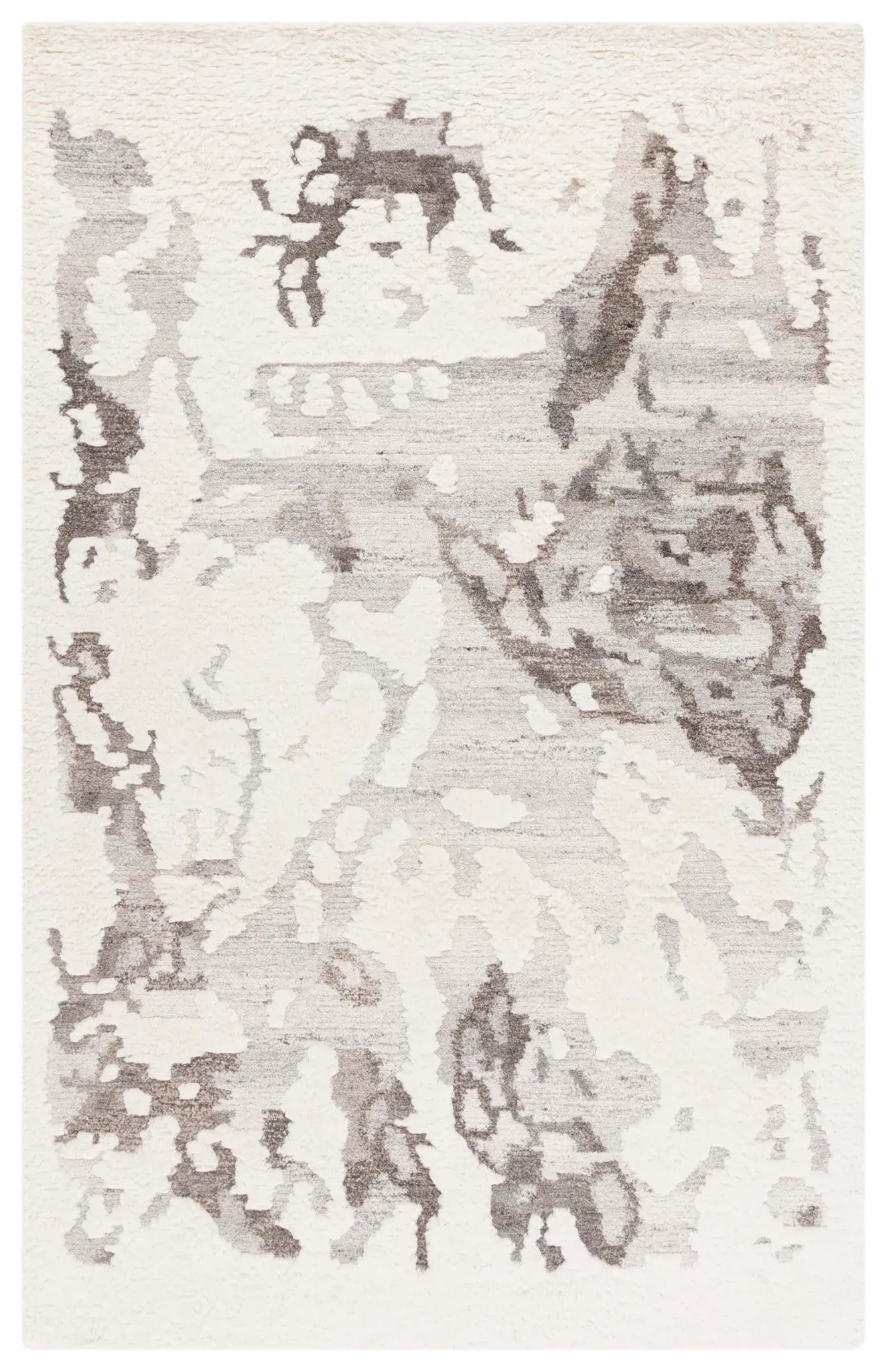 Casablanca Abstract Camo Hand-Tufted Shag Wool Rug