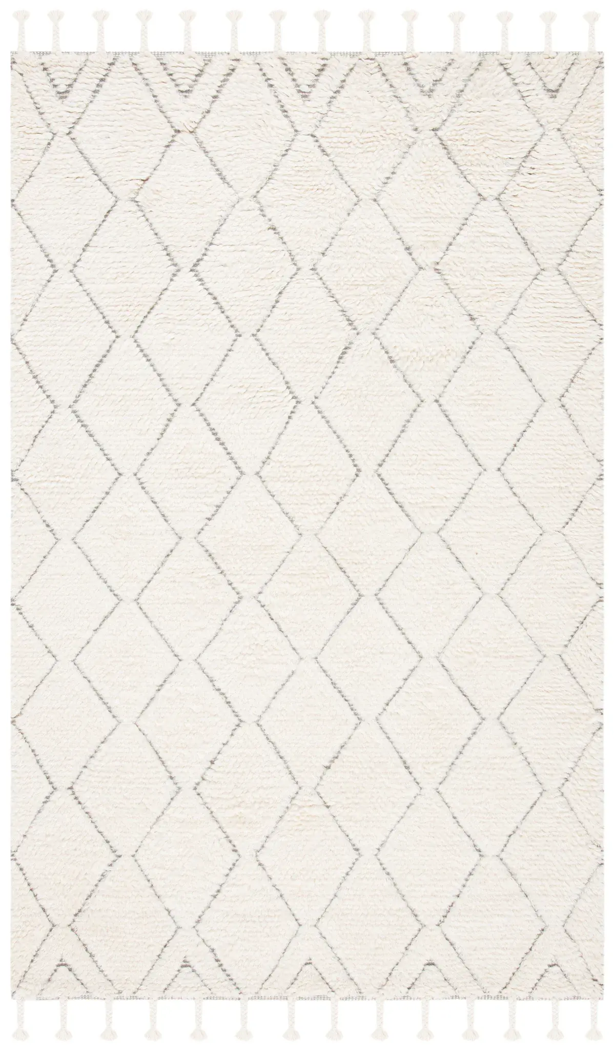 Casablanca Elongated Diamond Hand-Woven Wool Rug