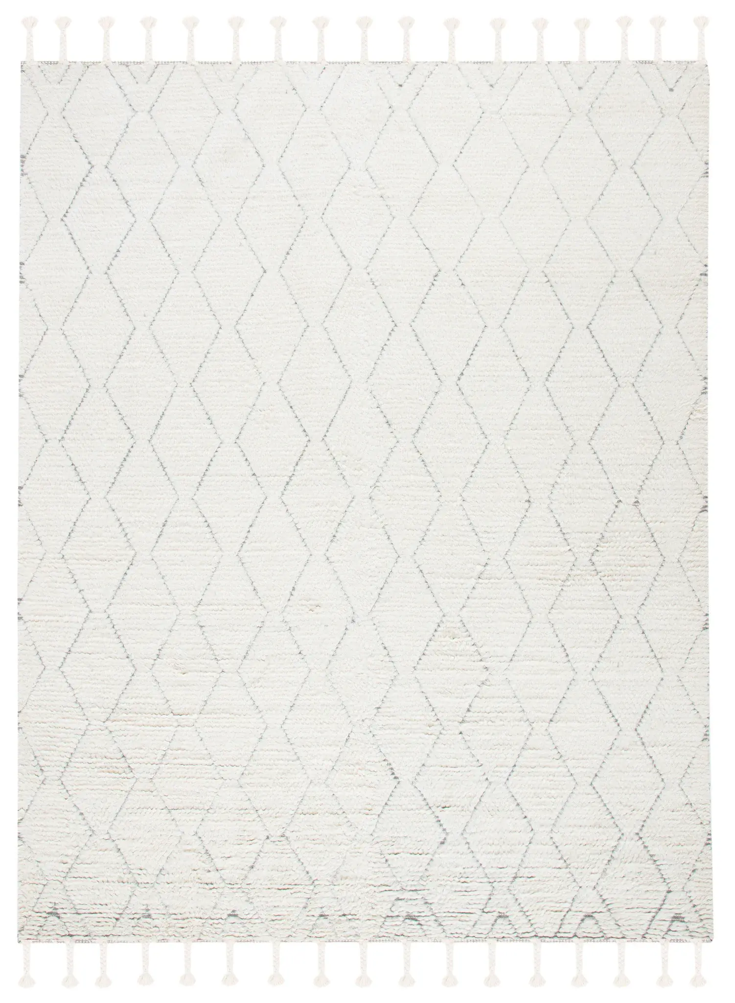 Casablanca Elongated Diamond Hand-Woven Wool Rug