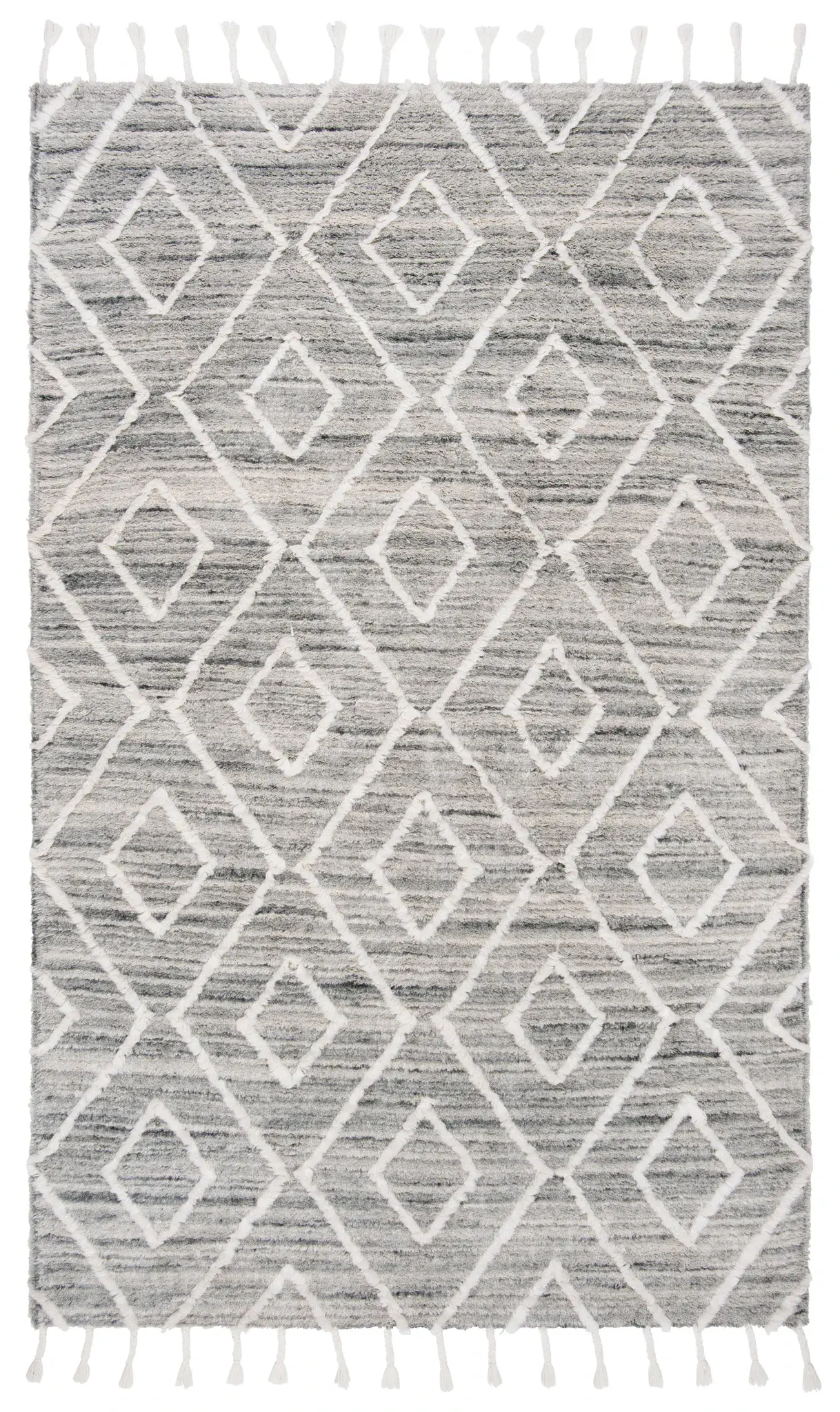 Casablanca Geometric Diamond Grid Hand-Tufted Wool Rug