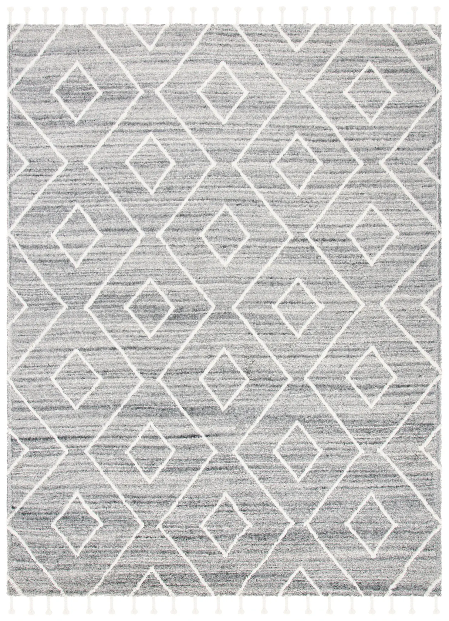 Casablanca Geometric Diamond Grid Hand-Tufted Wool Rug