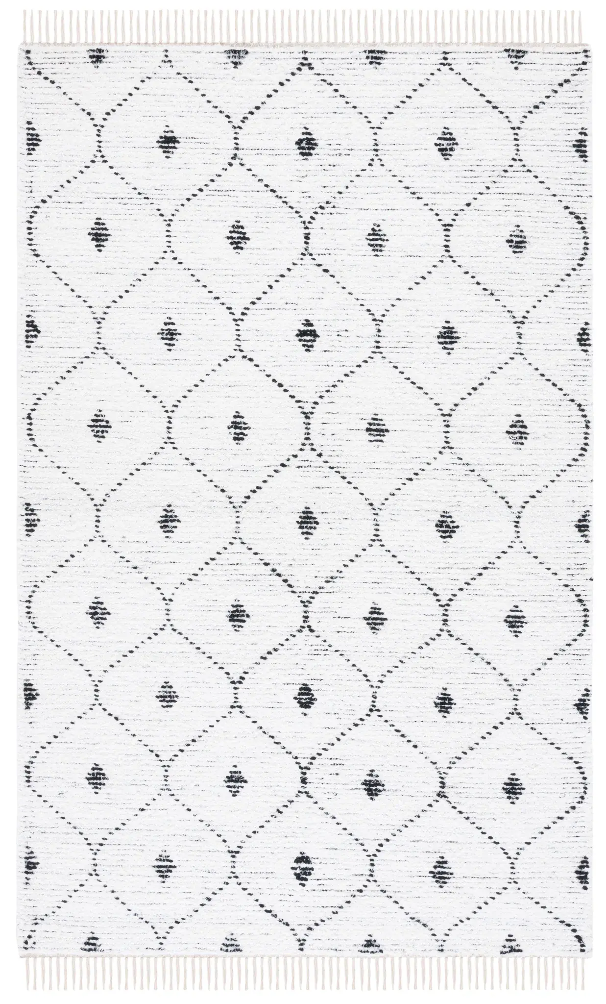 Casablanca Diamond Trellis Hand-Woven Cotton Rug