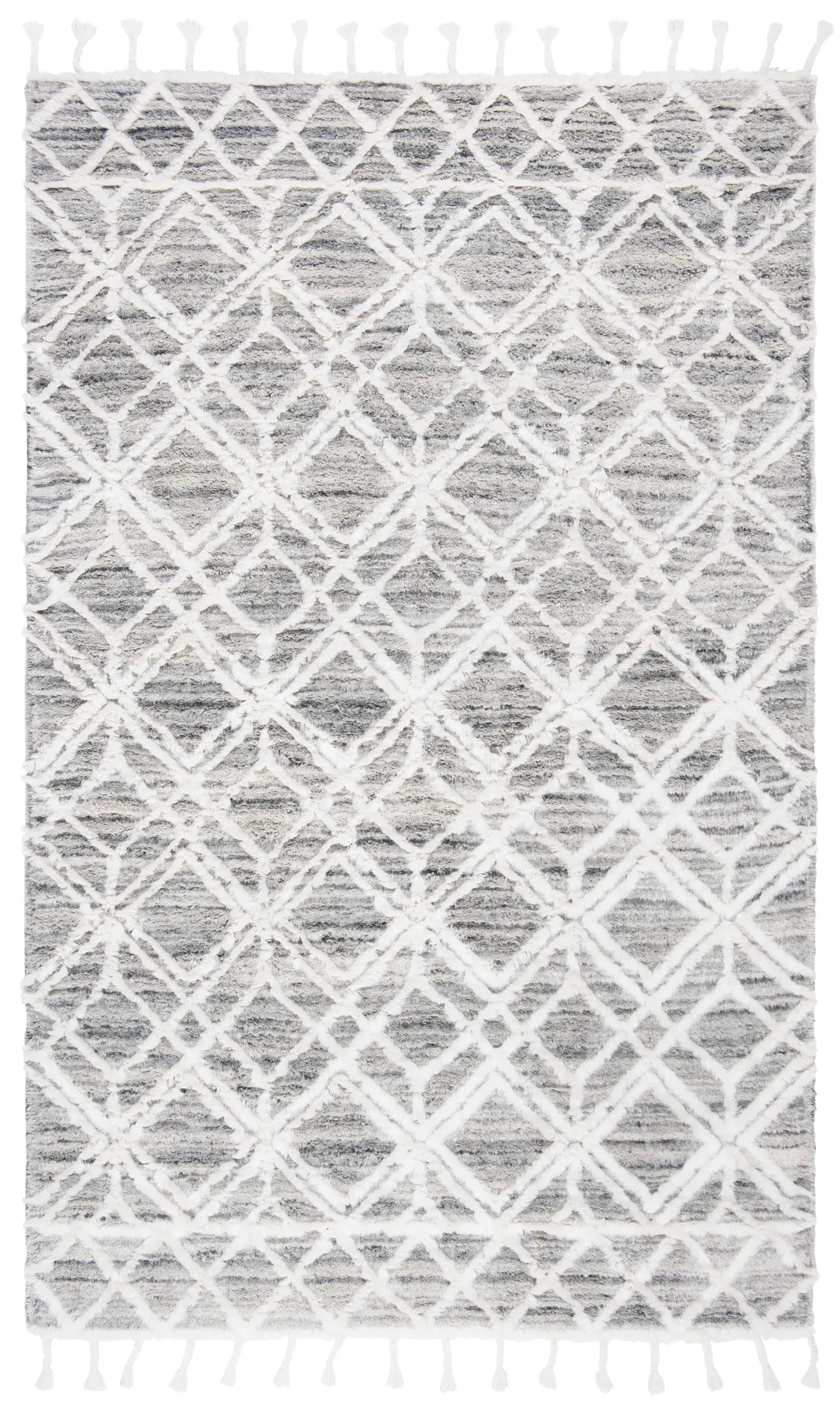 Casablanca Geometric Diamond Trellis Hand-Tufted Wool Rug
