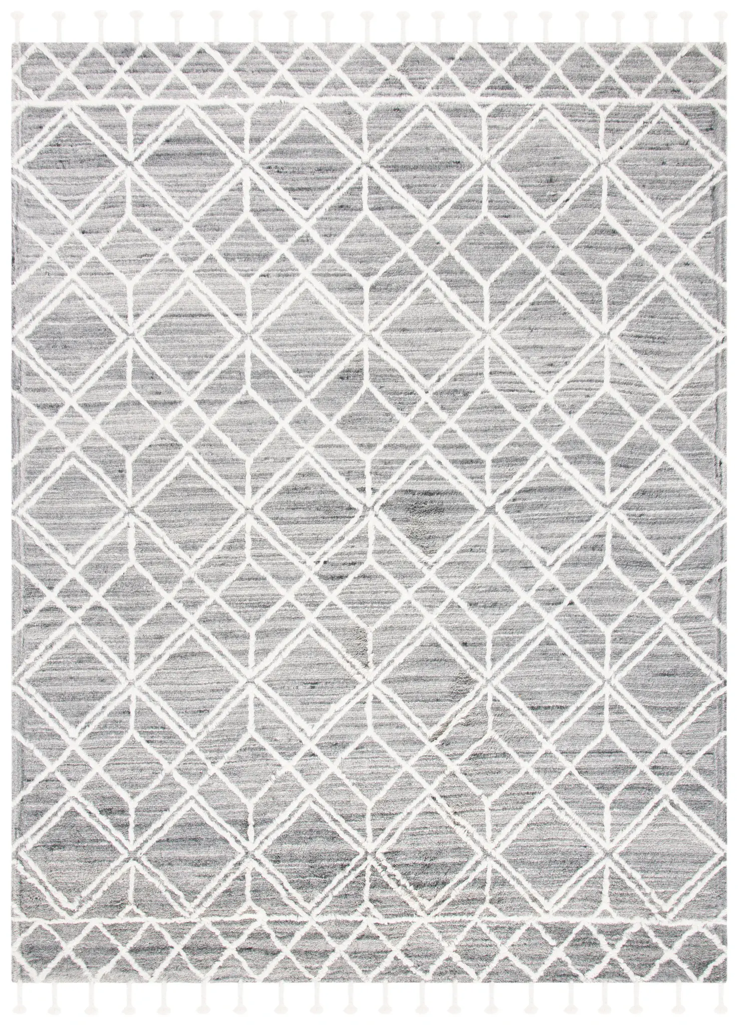 Casablanca Geometric Diamond Trellis Hand-Tufted Wool Rug