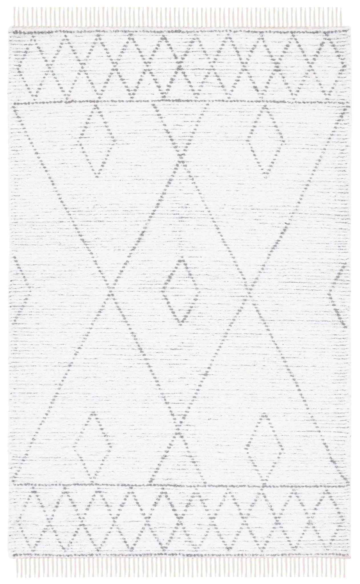 Casablanca Diamond Lattice Hand-Woven Cotton Rug