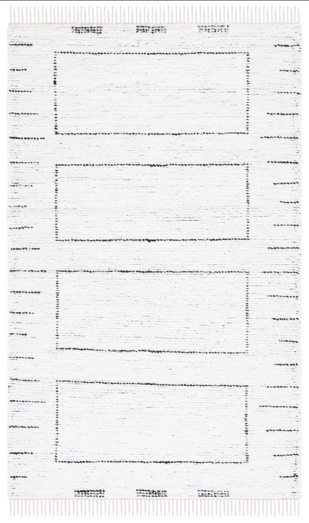 Casablanca Stacked Rectangle Hand-Woven Cotton Rug