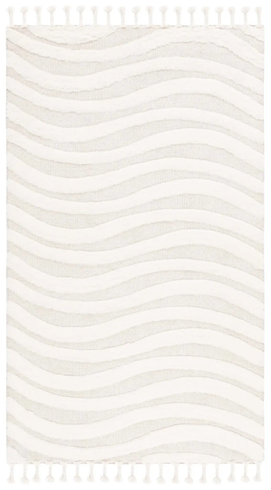 Casablanca Rippled Wave Hand-Woven Wool Rug