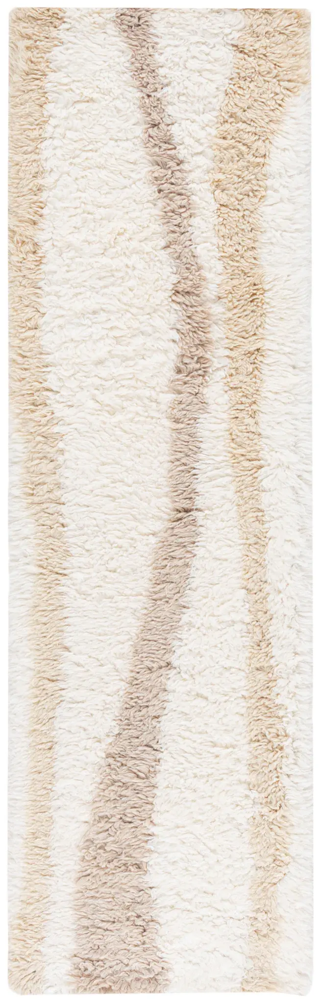Casablanca Wavy Stripe Shag Wool Rug