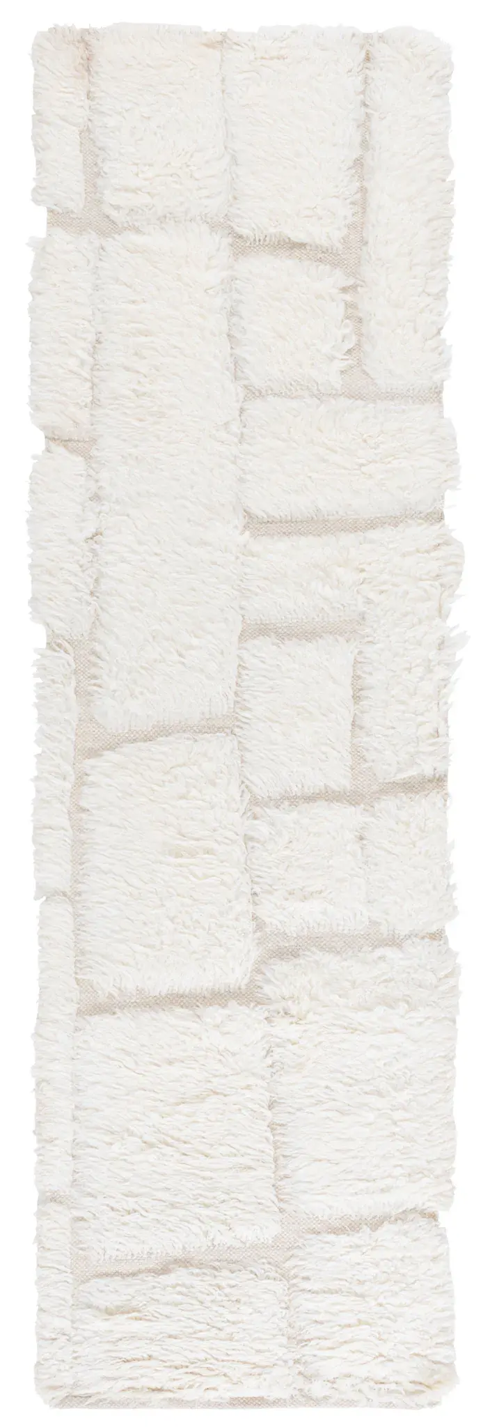 Casablanca Stacked Block Hand-Woven Shag Wool Rug
