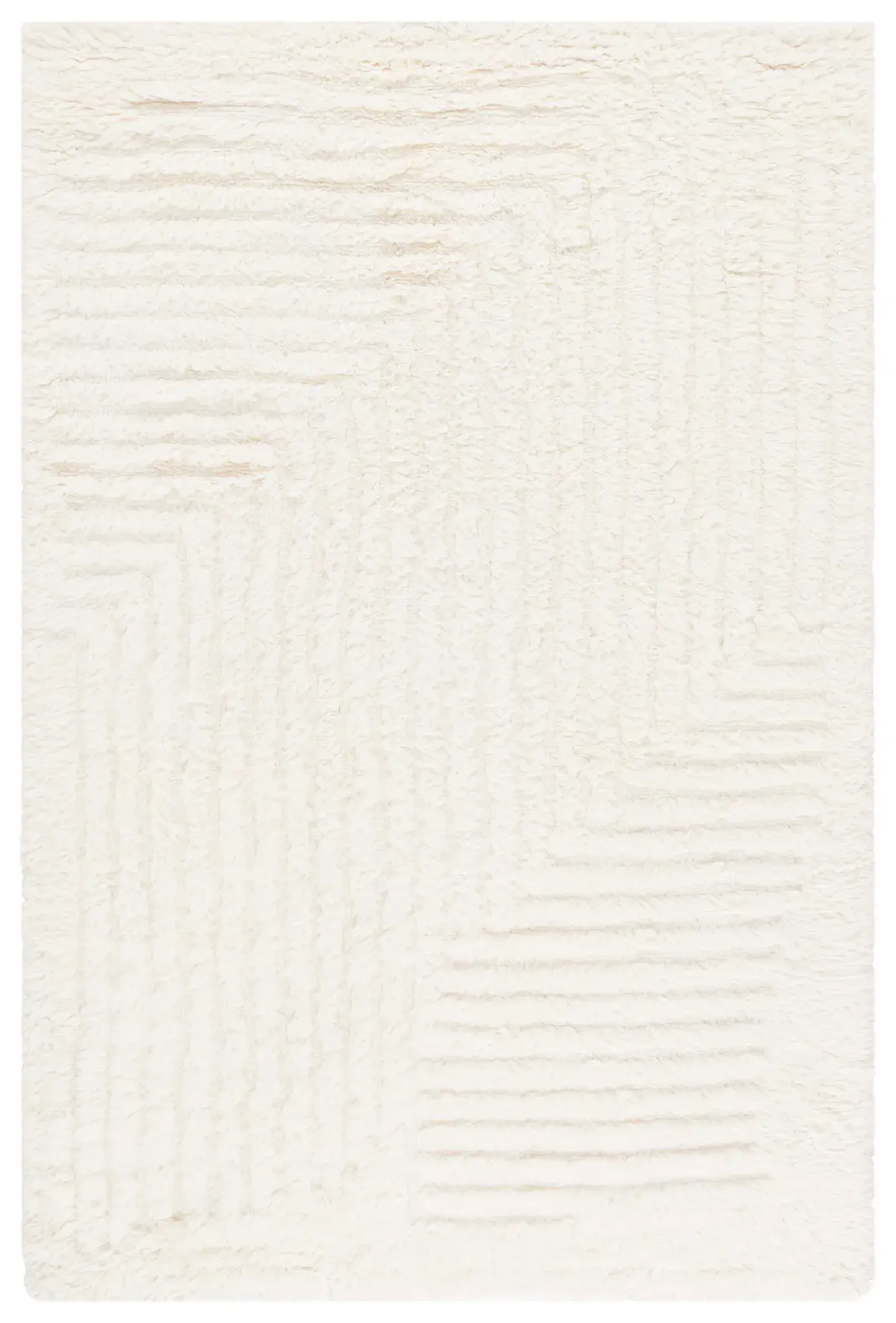 Casablanca Chevron Hand-Woven Shag Wool Rug