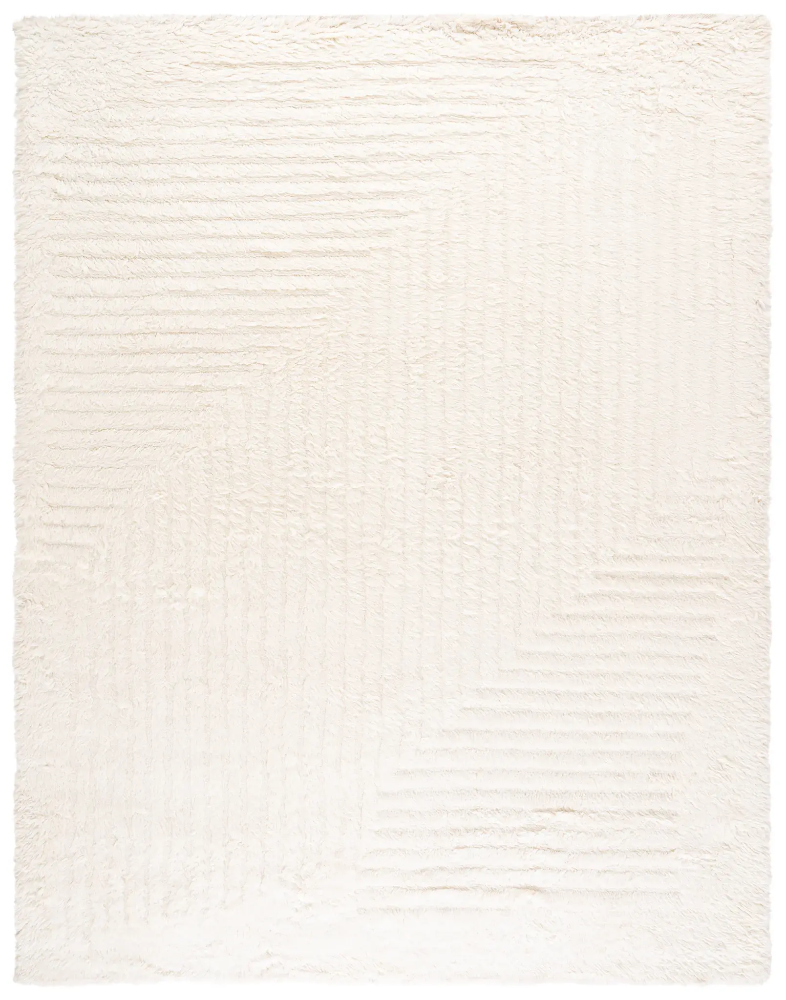 Casablanca Chevron Hand-Woven Shag Wool Rug