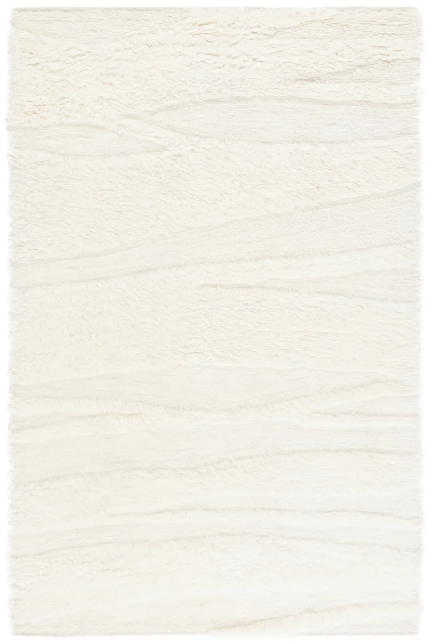 Casablanca Carved Wave Hand-Woven Shag Wool Rug
