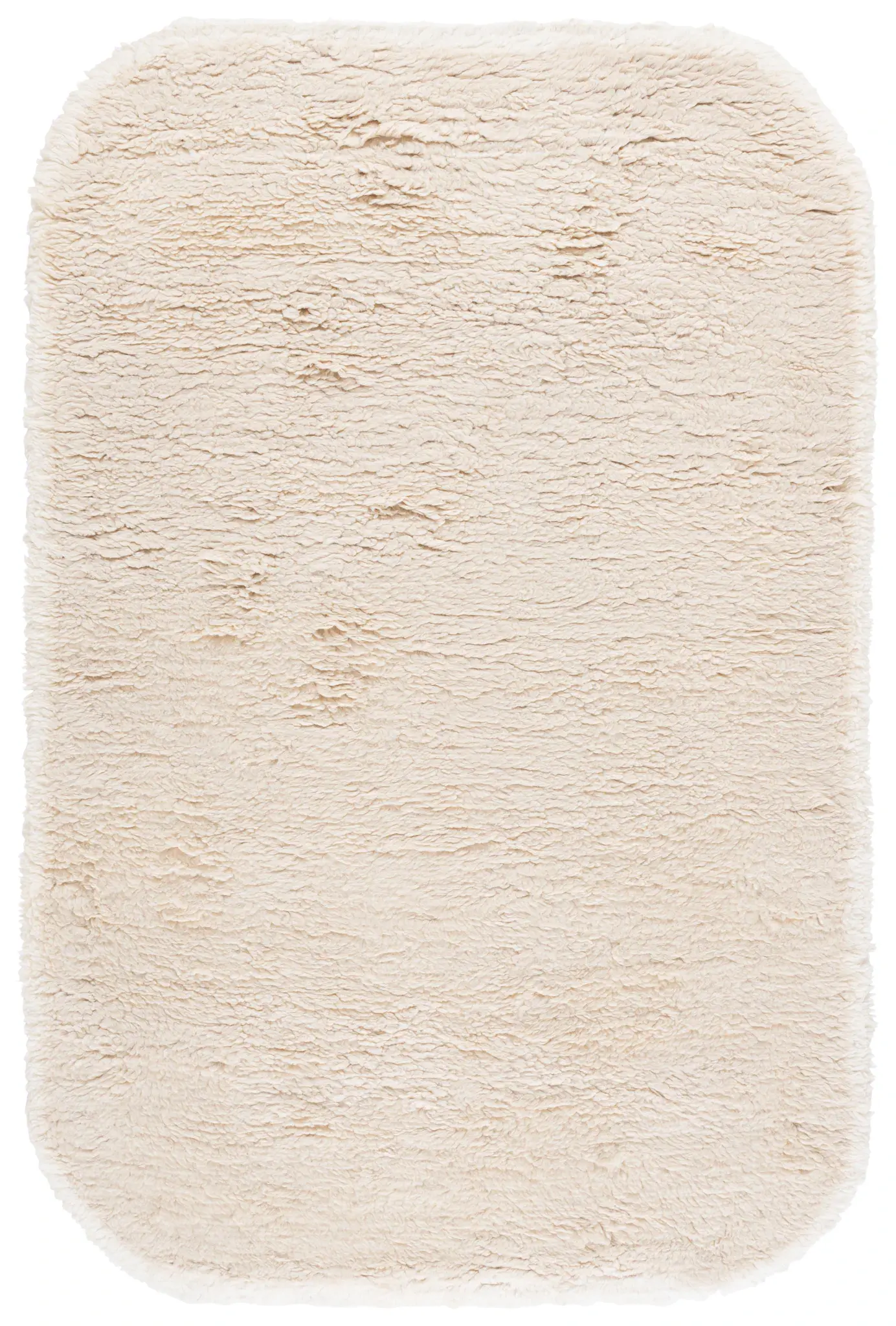 Casablanca Solid Fringed Hand-Woven Shag Wool Rug