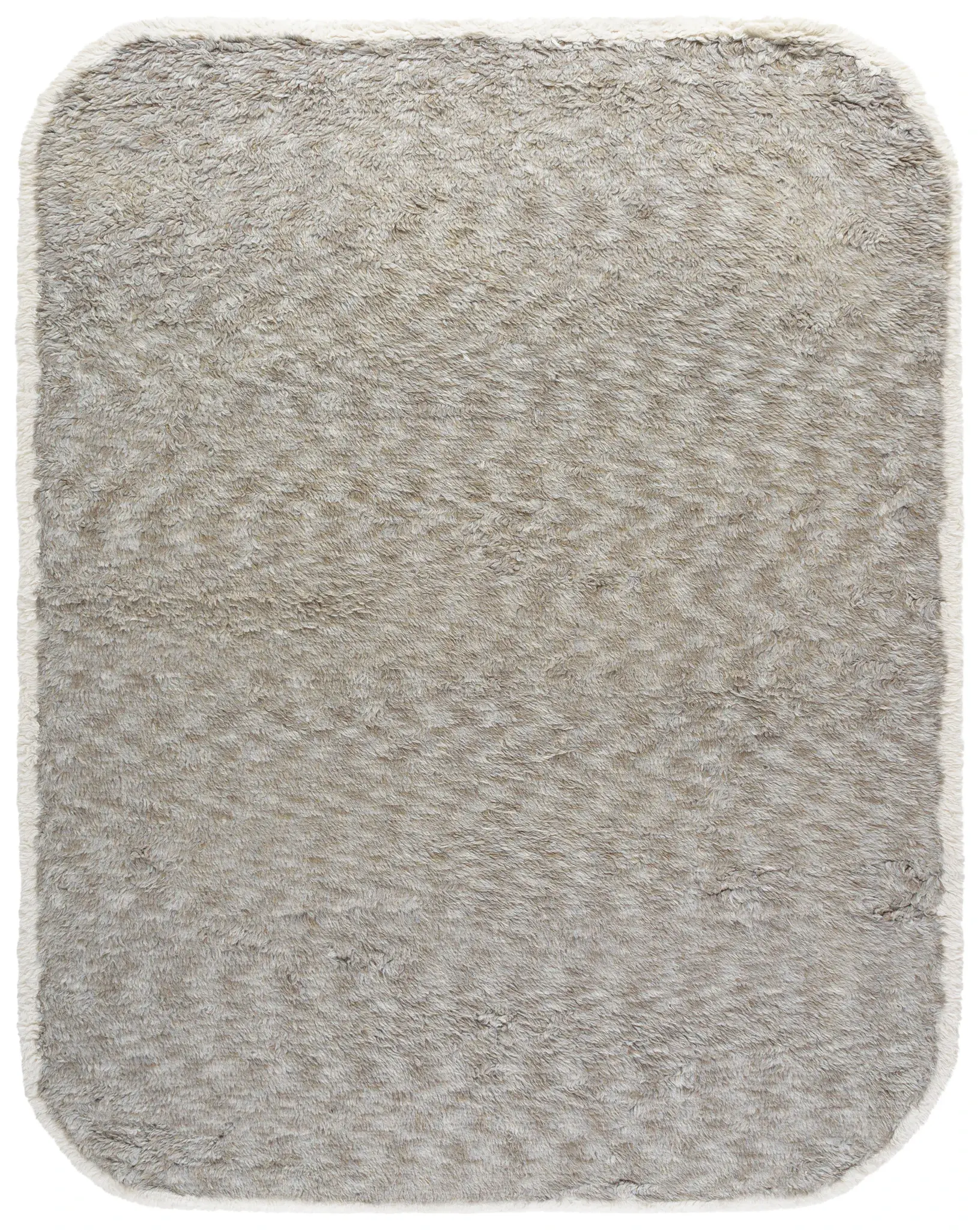 Casablanca Solid Fringed Hand-Woven Shag Wool Rug