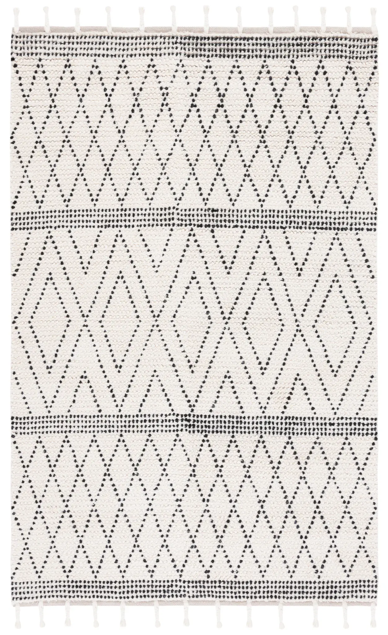 Casablanca Dotted Diamond Hand-Woven Wool Rug