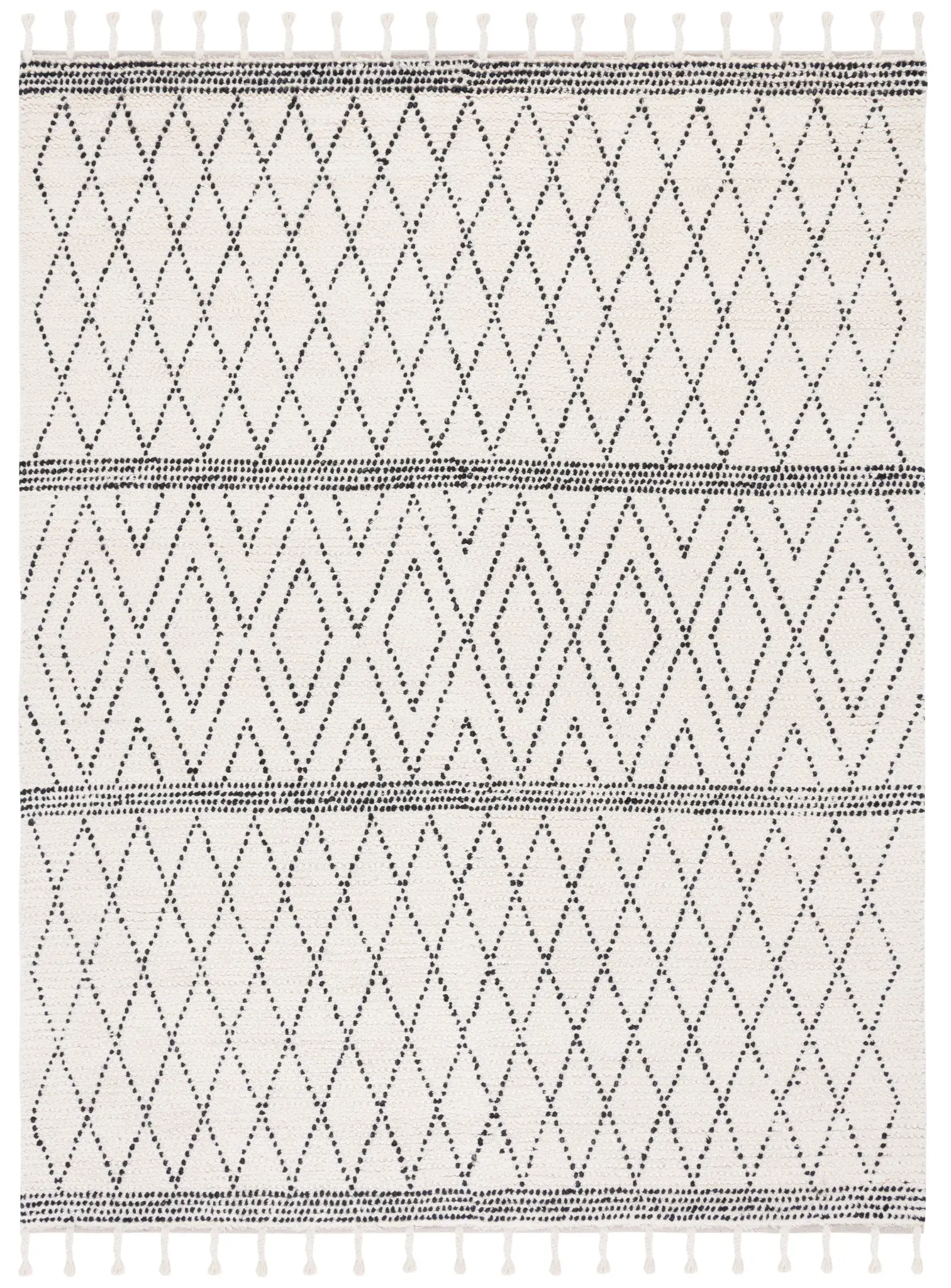 Casablanca Dotted Diamond Hand-Woven Wool Rug