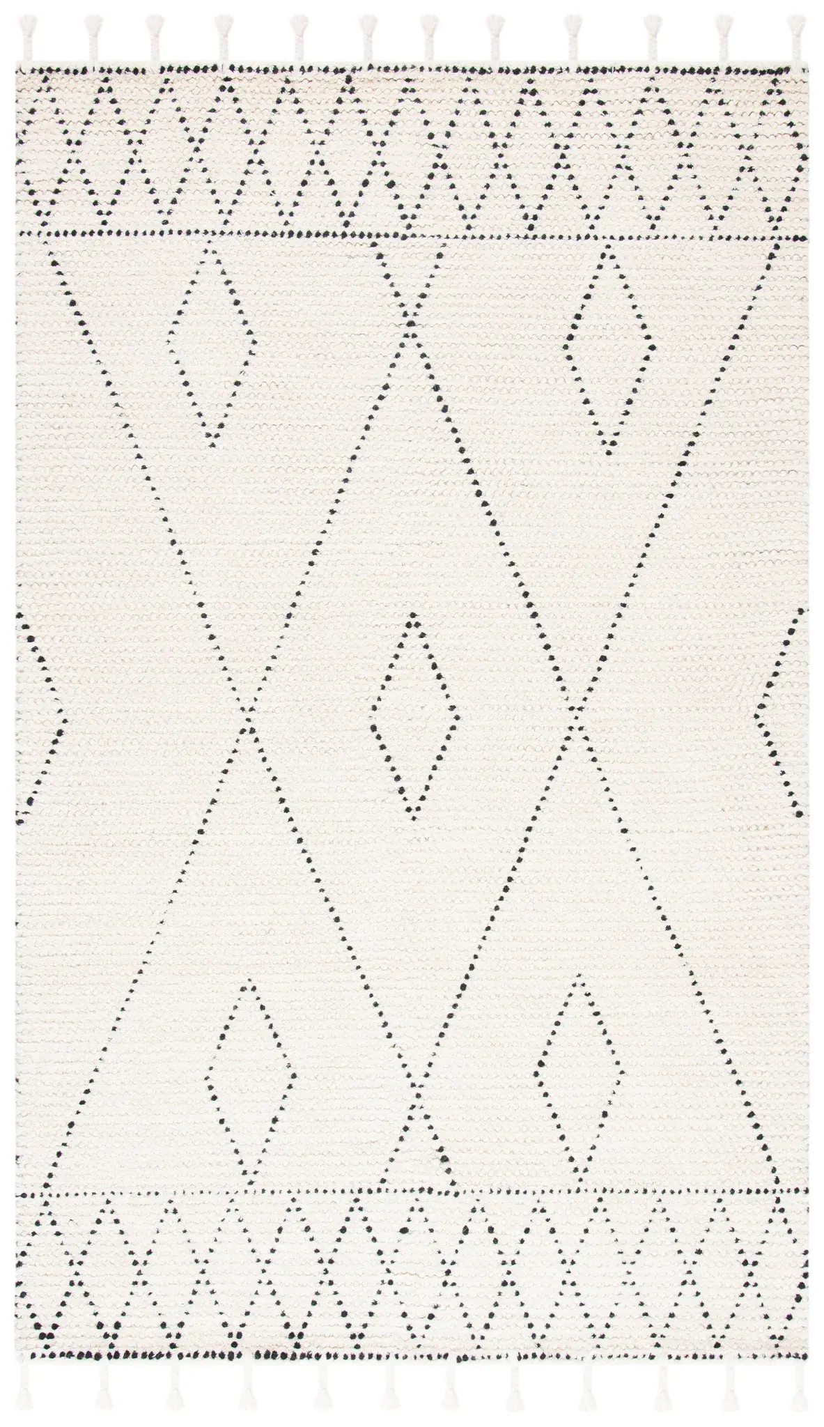 Casablanca Large Dotted Diamond Hand-Woven Wool Rug