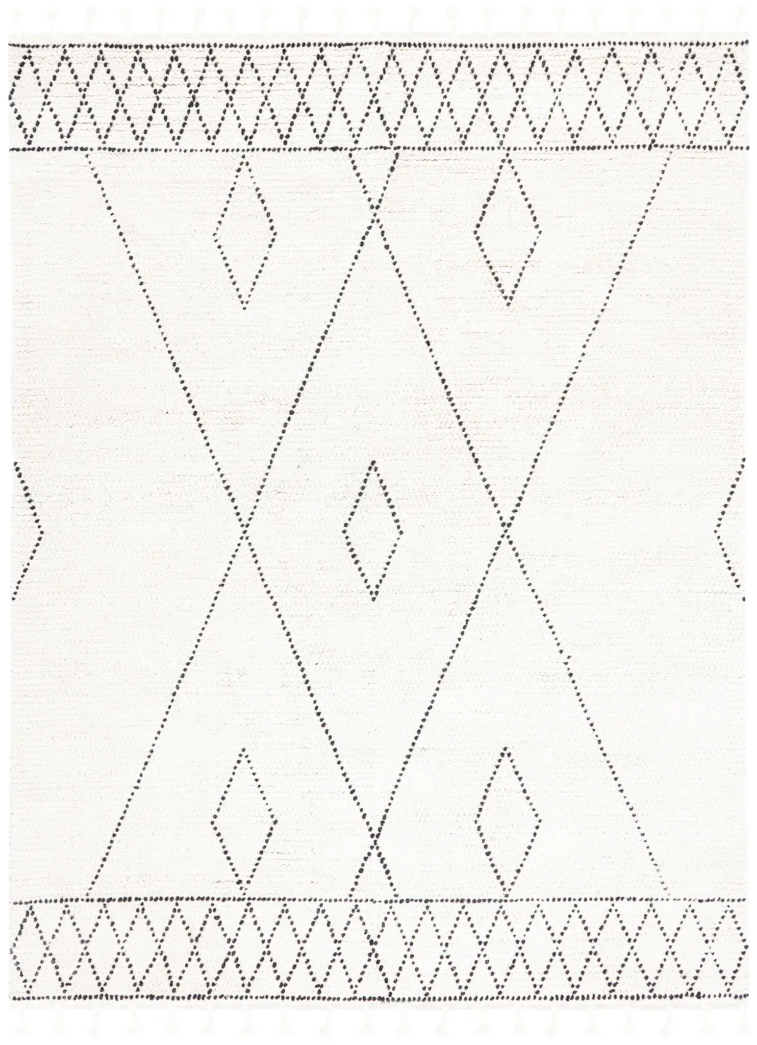 Casablanca Large Dotted Diamond Hand-Woven Wool Rug