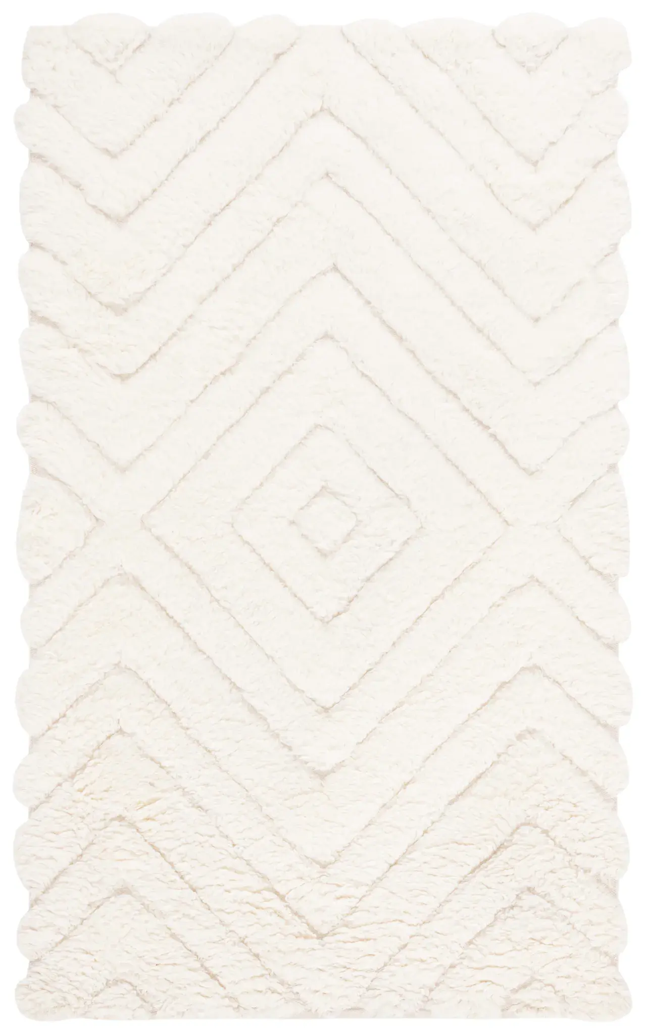 Casablanca Nested Diamond Shag Wool Rug