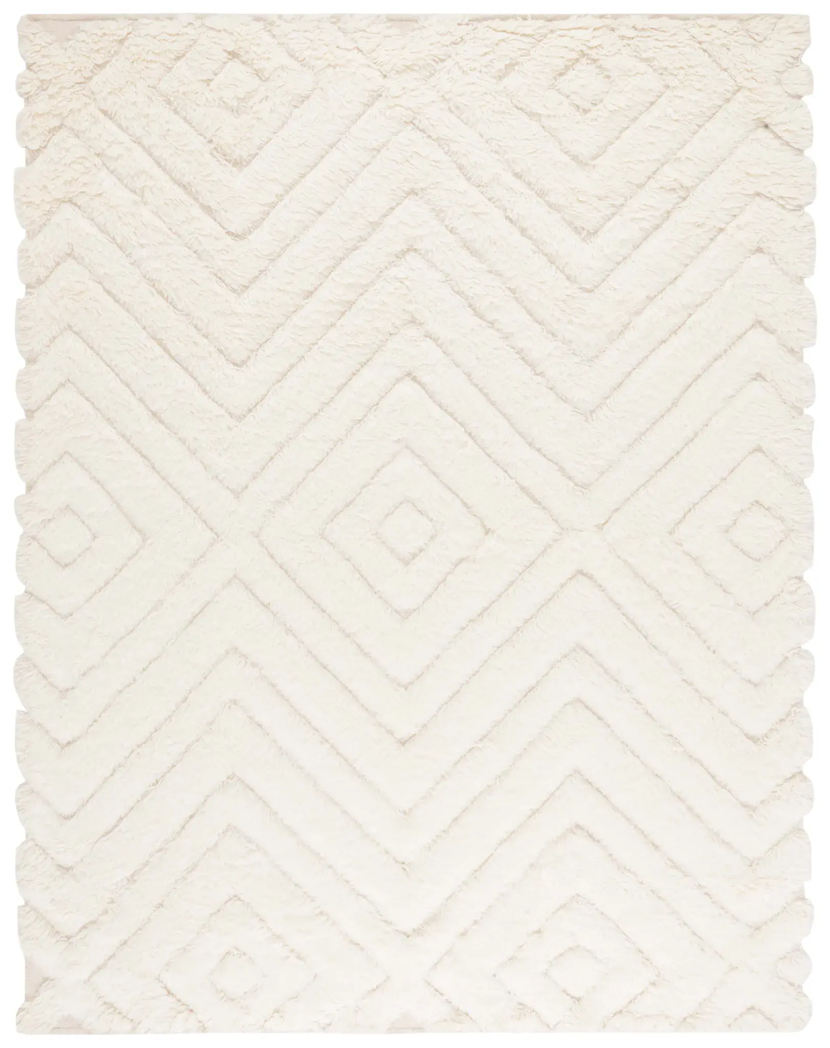 Casablanca Nested Diamond Shag Wool Rug