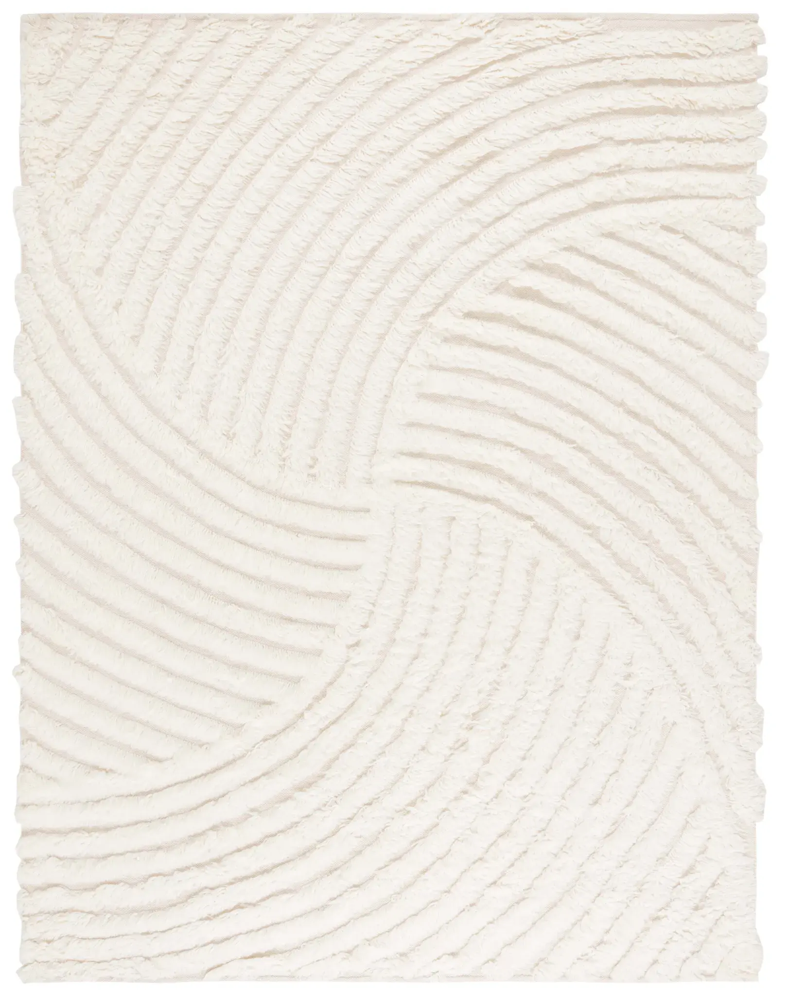 Casablanca Curved Arc Shag Wool Rug