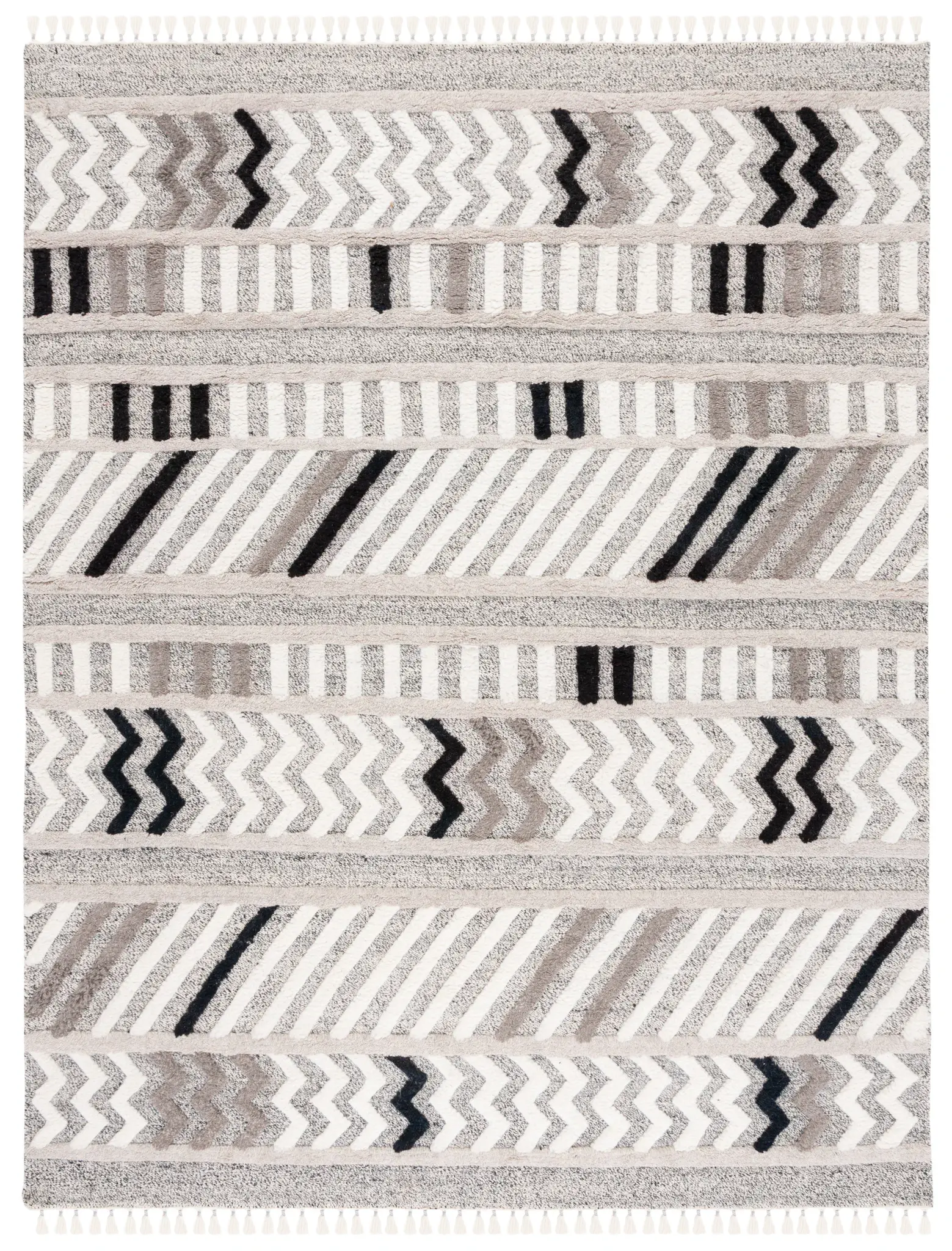 Casablanca Banded Chevron Hand-Knotted Wool Rug