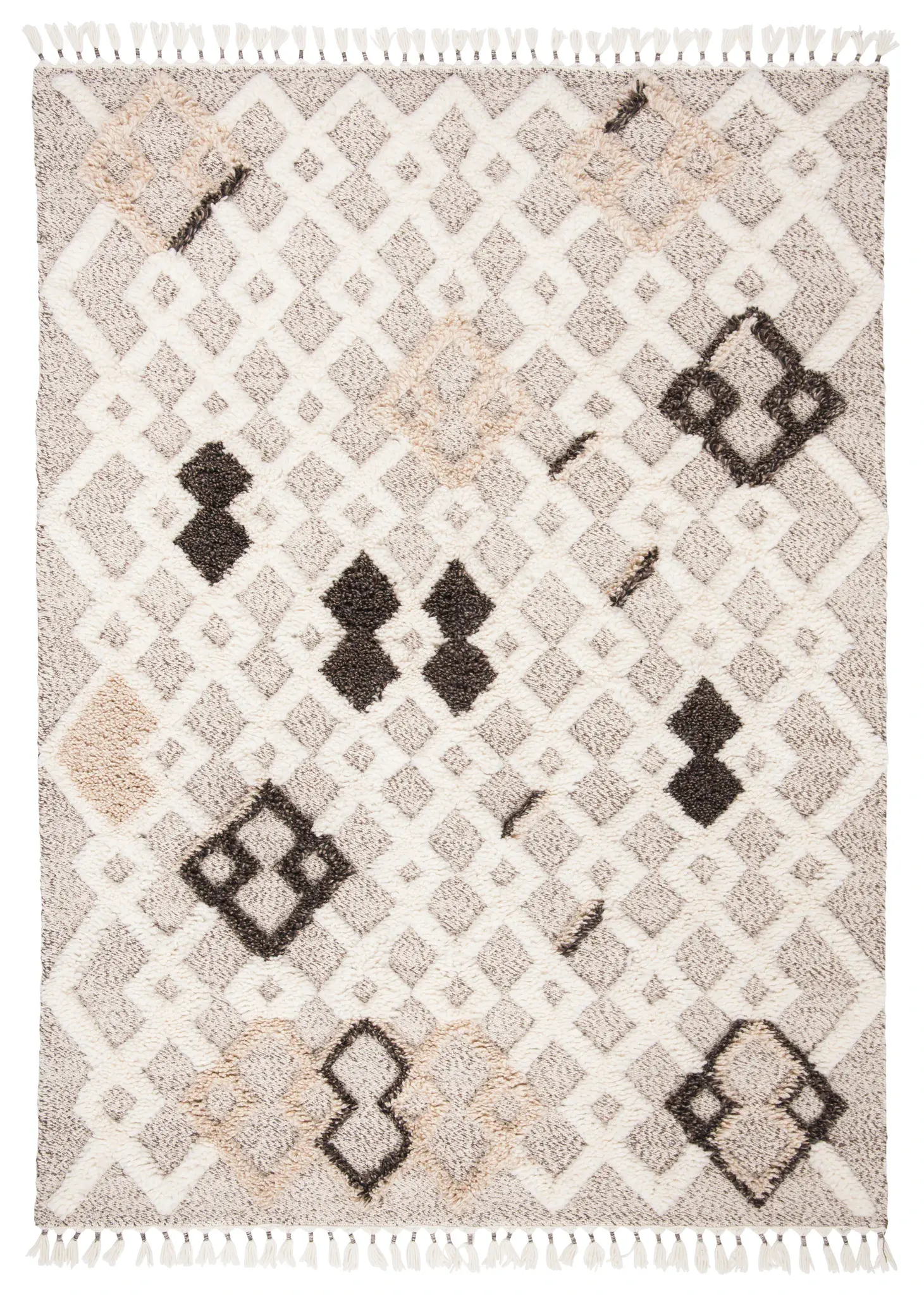 Casablanca Moroccan Lattice Hand-Knotted Wool Rug