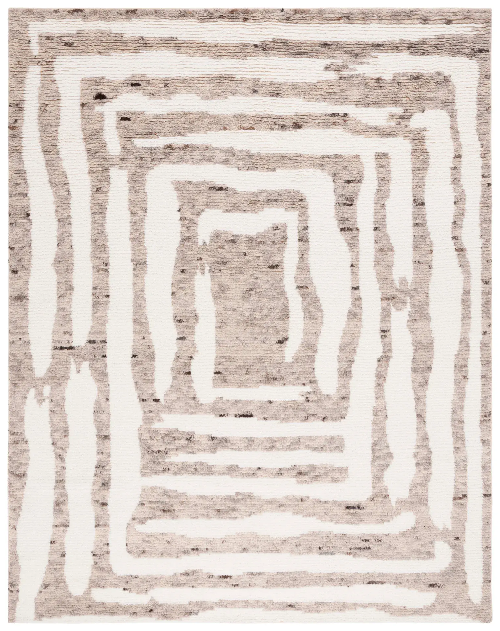 Casablanca Concentric Band Hand-Knotted Wool Rug
