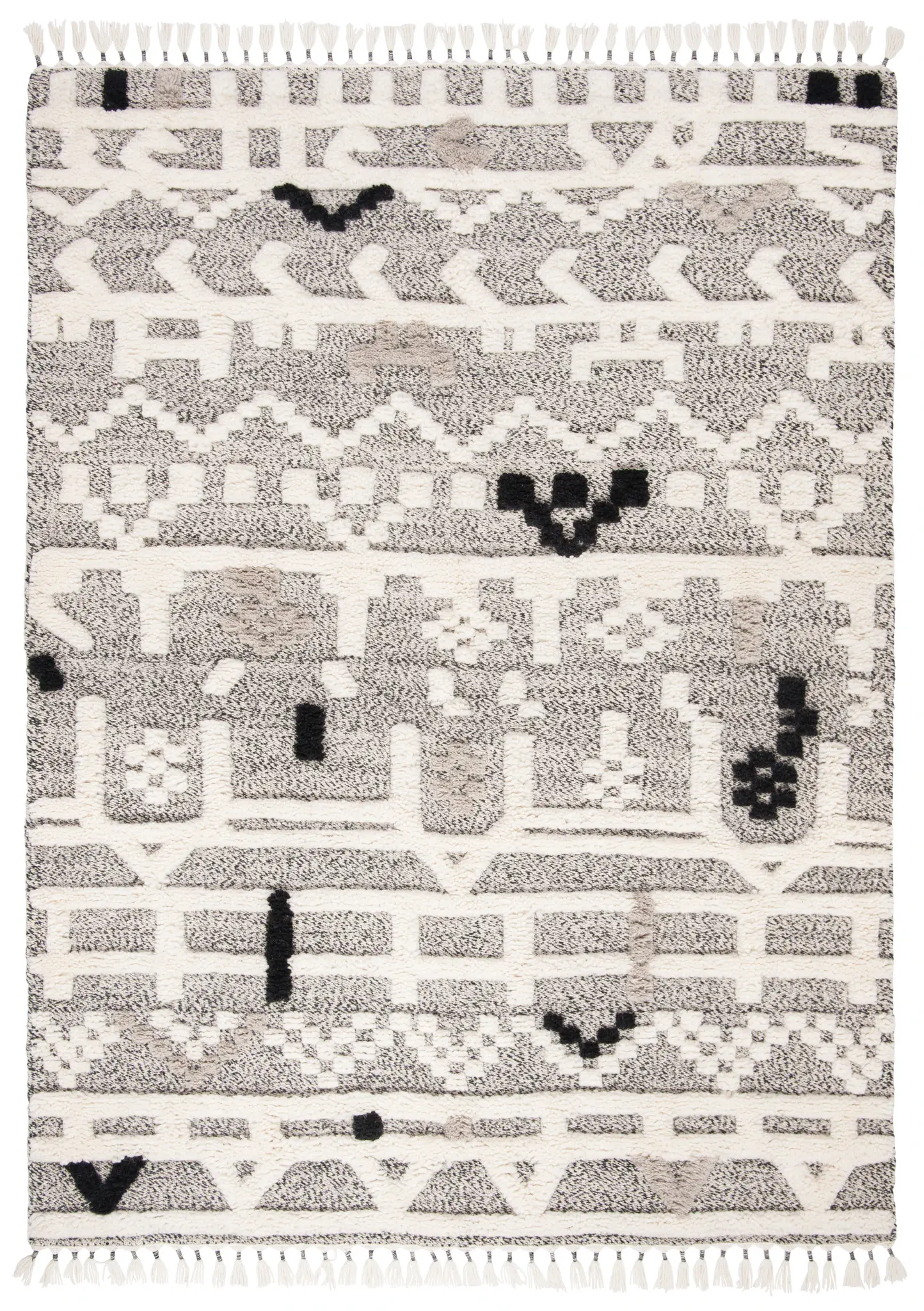 Casablanca Banded Tribal Hand-Knotted Wool Rug