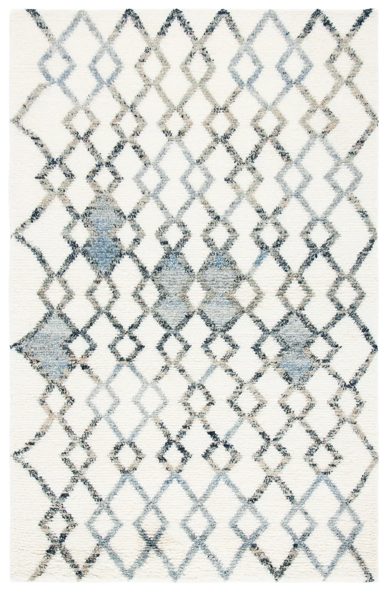 Casablanca Geometric Trellis Hand-Knotted Wool Rug