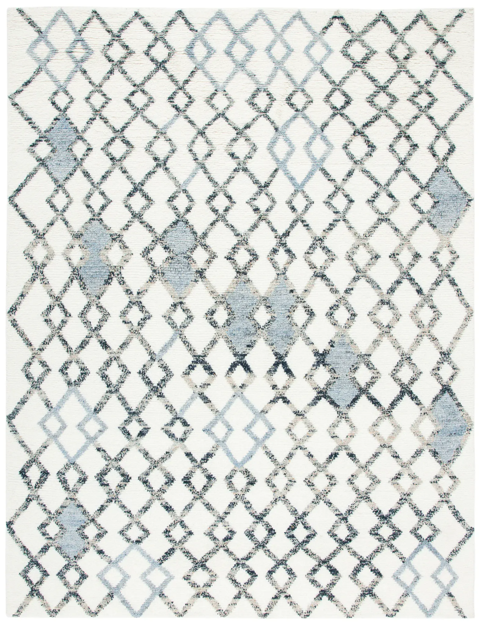Casablanca Geometric Trellis Hand-Knotted Wool Rug