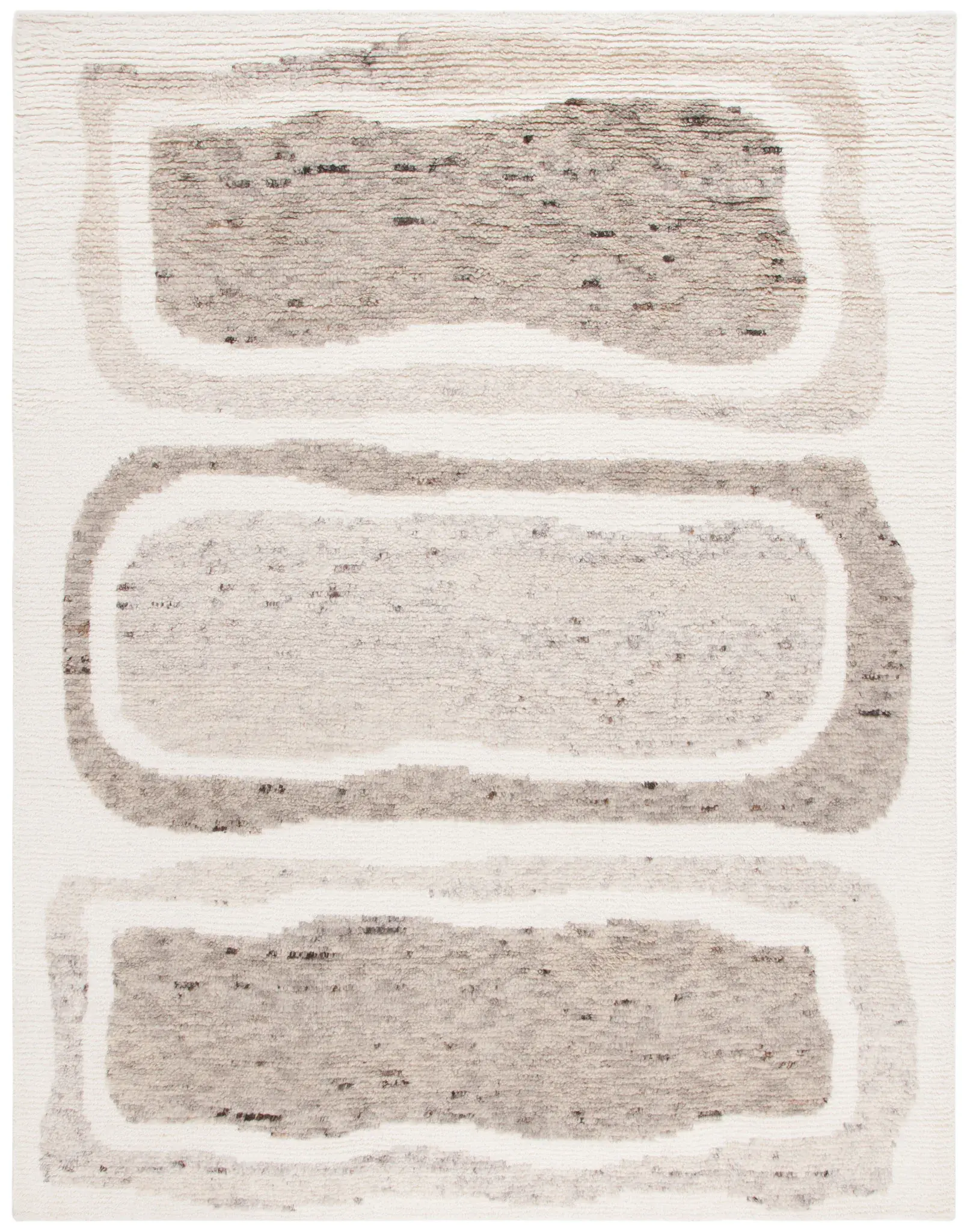 Casablanca Organic Block Hand-Knotted Wool Rug