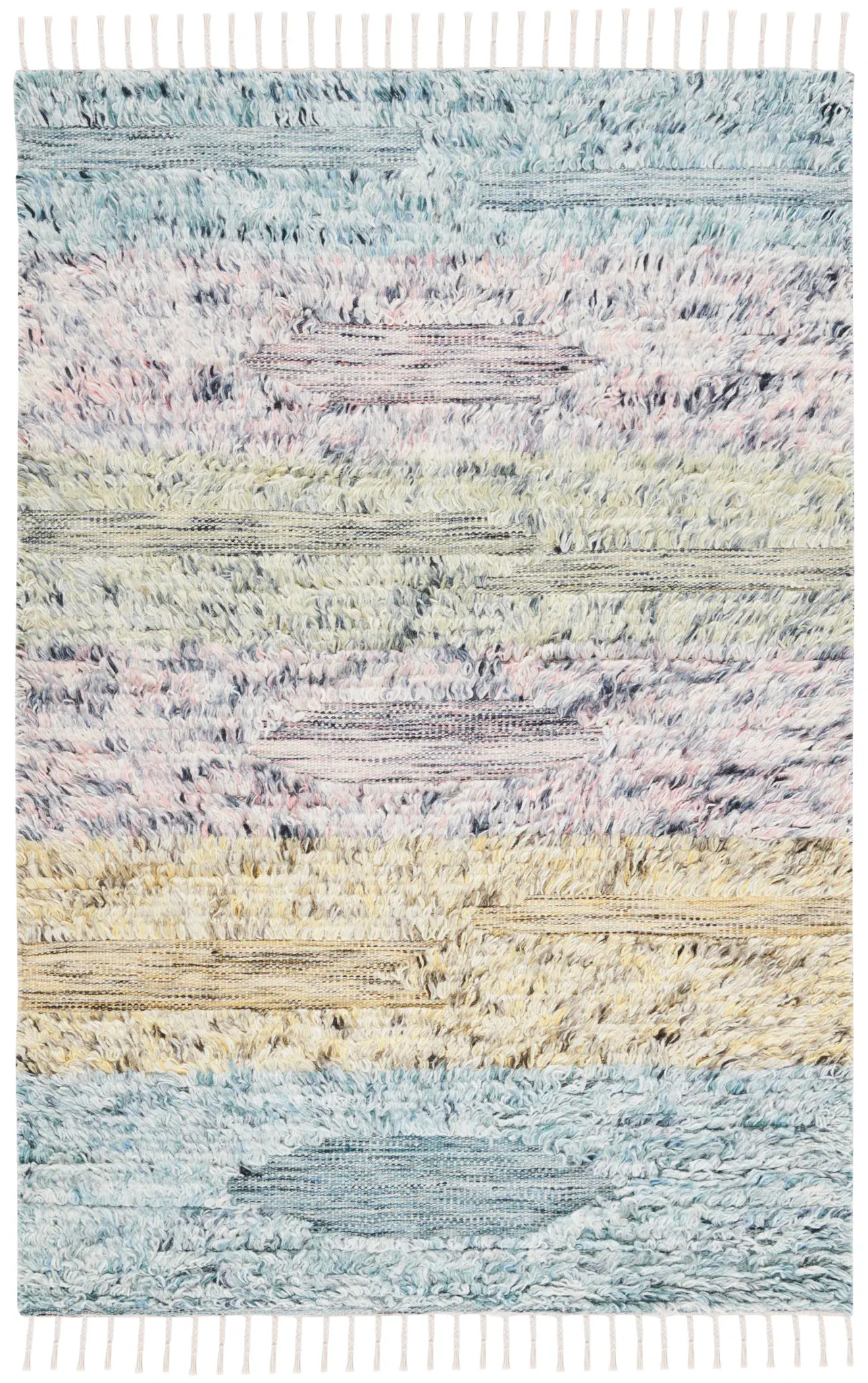 Casablanca Tahoe Banded Hand-Woven Shag Wool Rug
