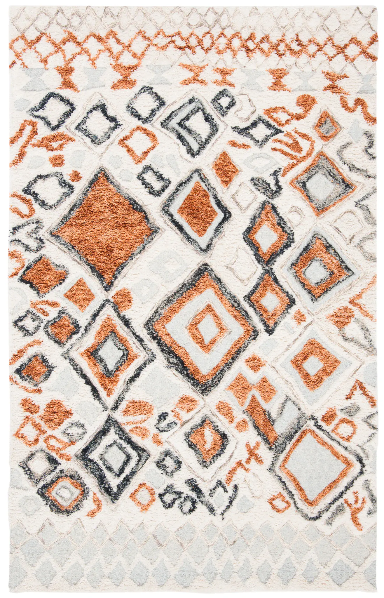 Casablanca Diamond Hand-Tufted Wool Shag Rug