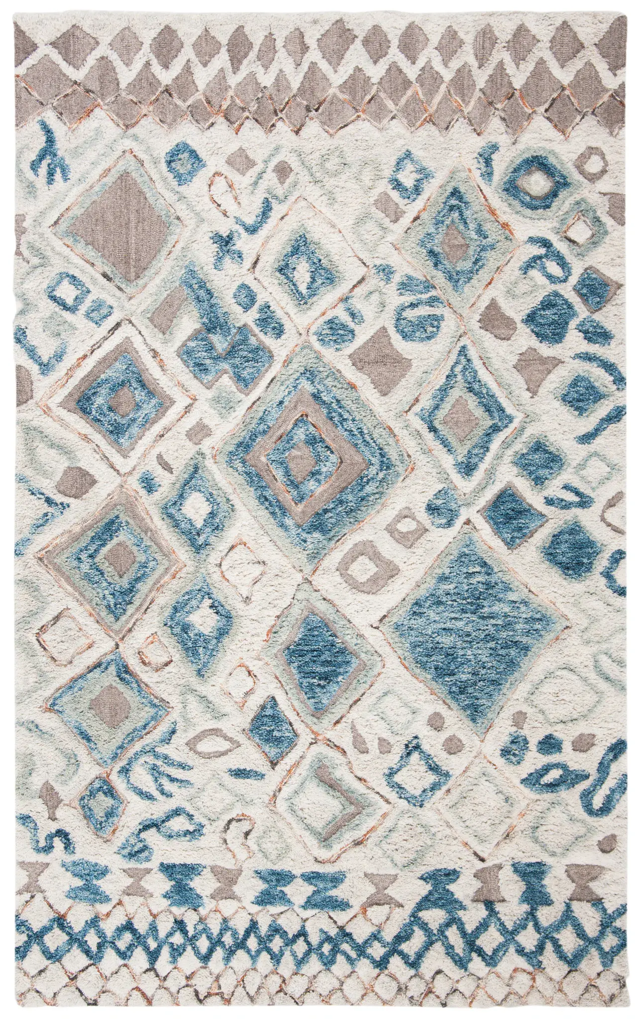 Casablanca Diamond Hand-Tufted Wool Shag Rug