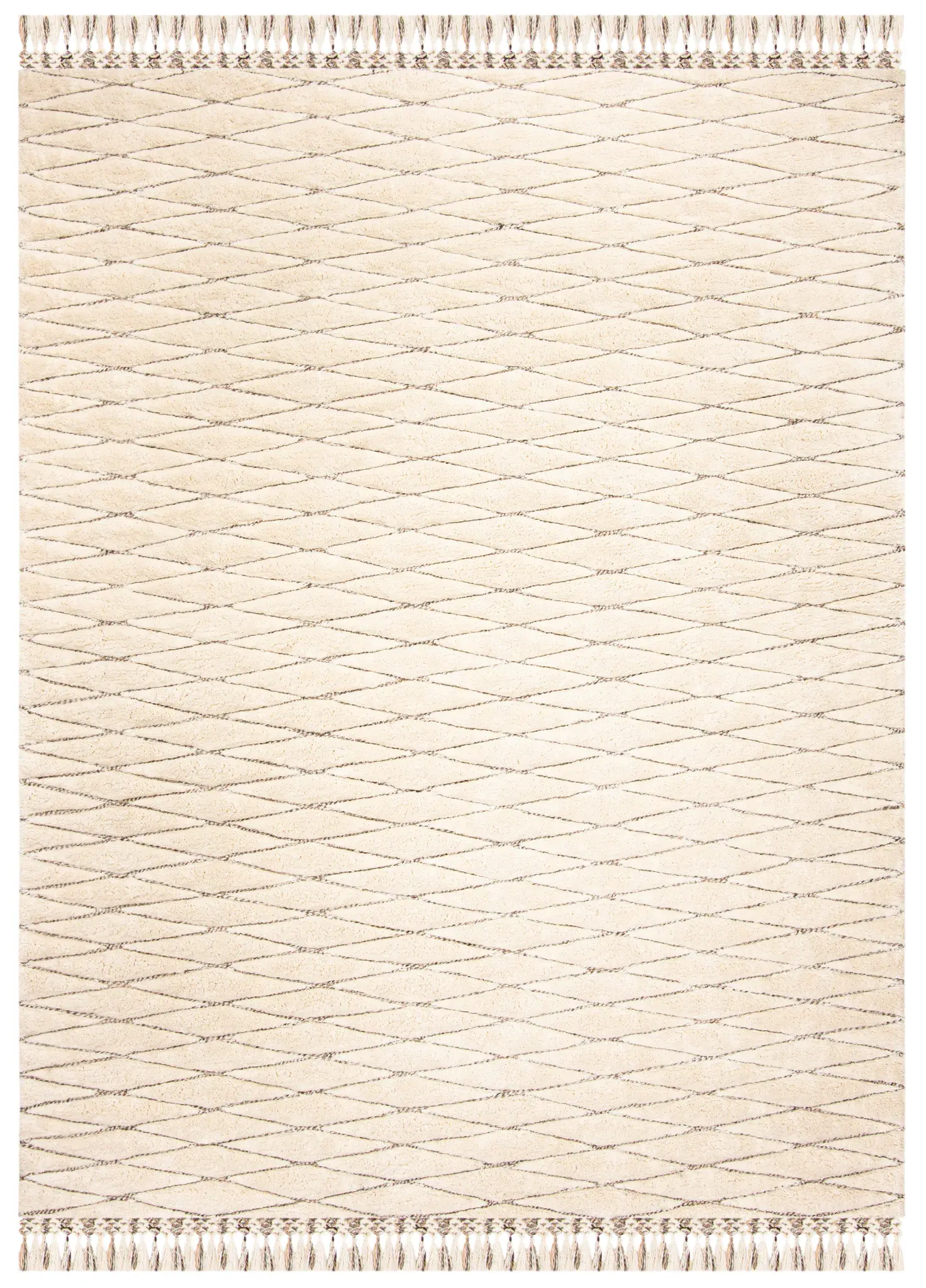 Casablanca Diamond Grid Hand-Tufted Shag Rug