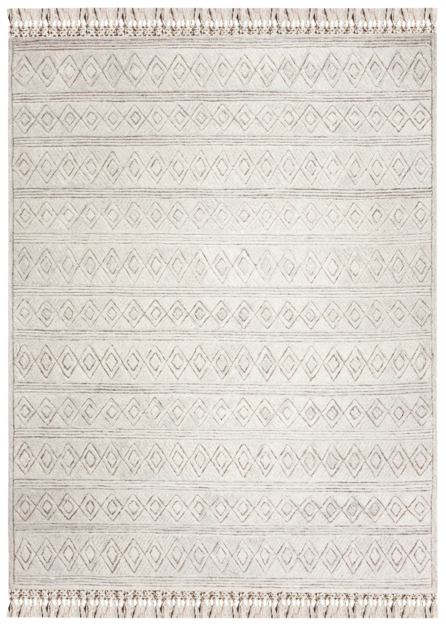 Casablanca Diamond Banded Hand-Tufted Rug