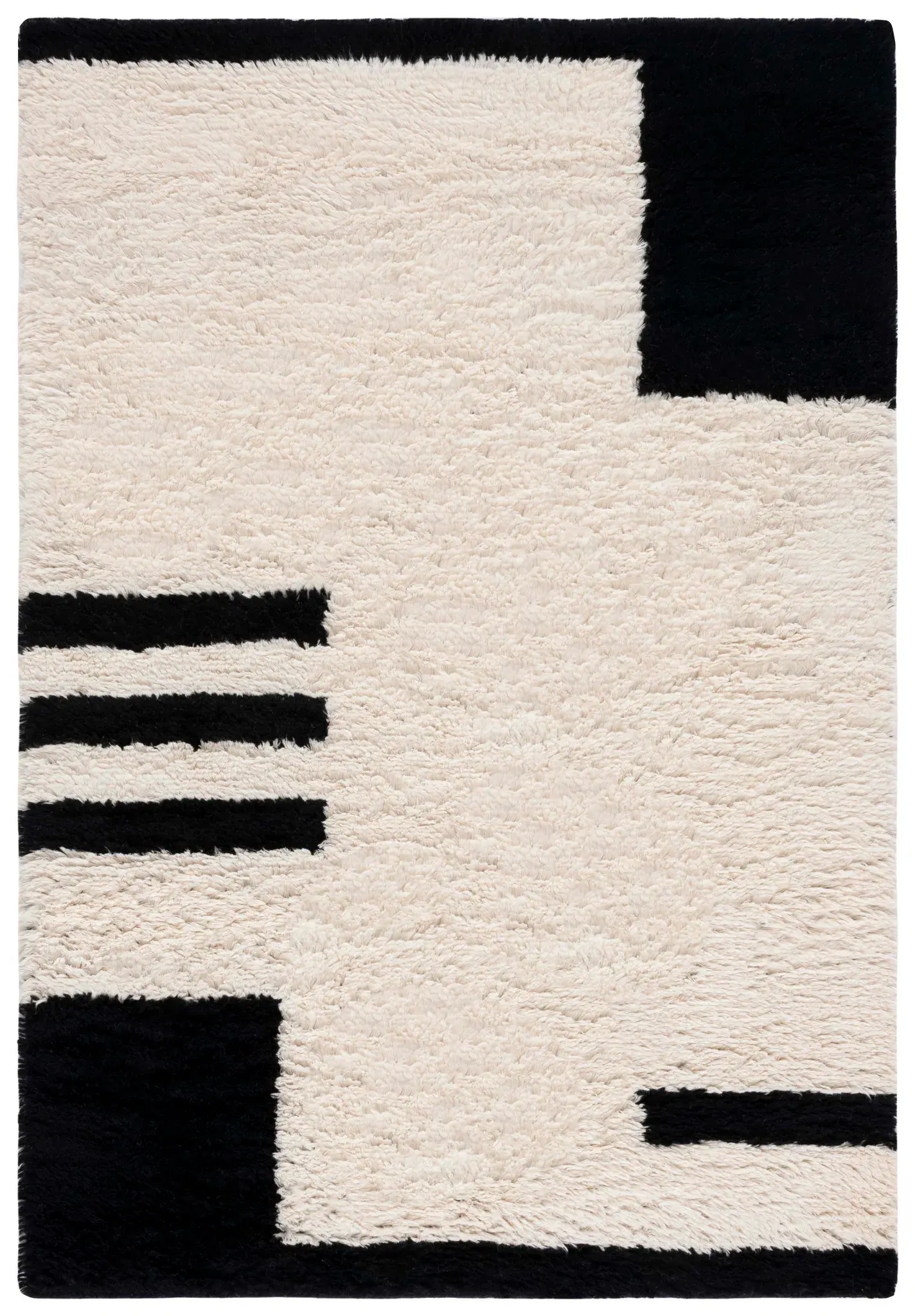 Casablanca Abstract Block Hand-Woven Wool Rug