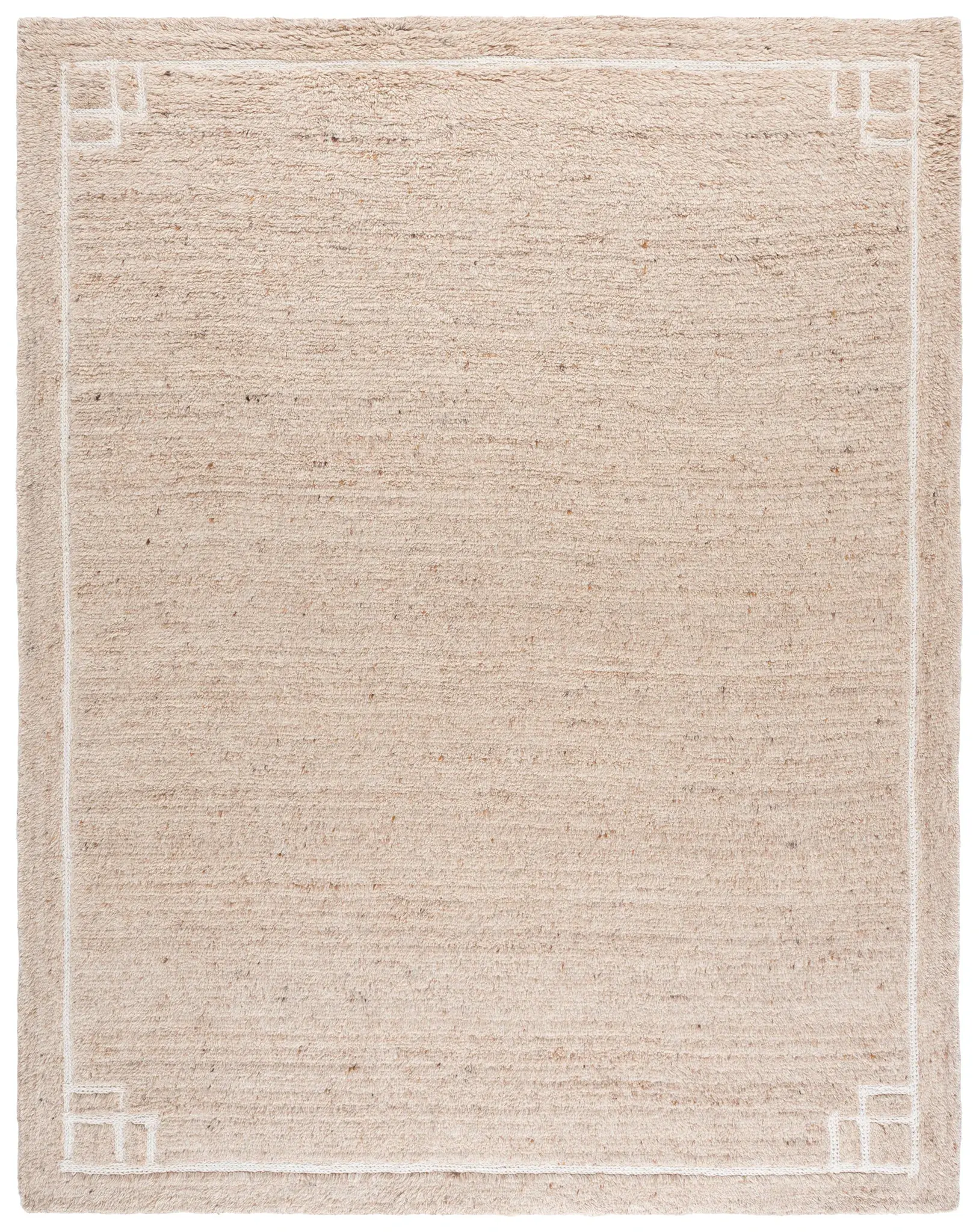 Casablanca Geometric Border Hand-Tufted Wool Rug
