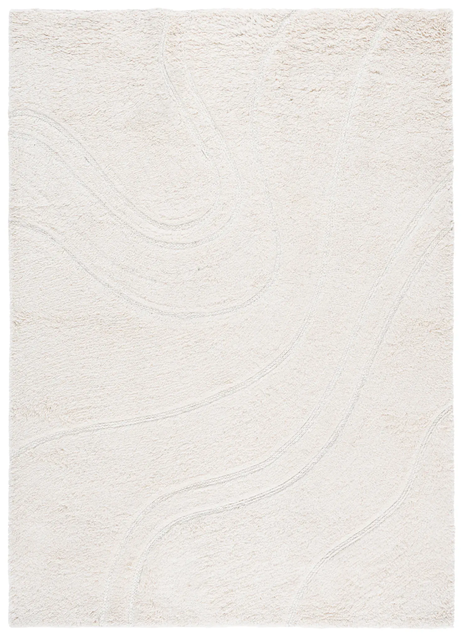 Casablanca Carved Wave Hand-Tufted Wool Rug