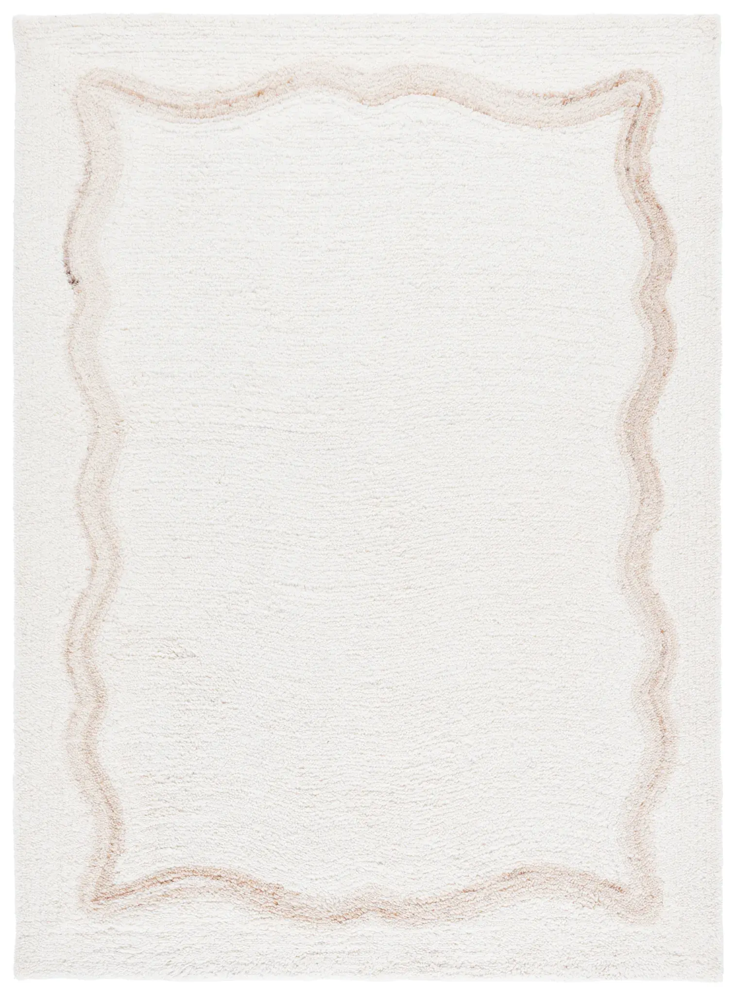 Casablanca Scalloped Border Hand-Tufted Wool Rug