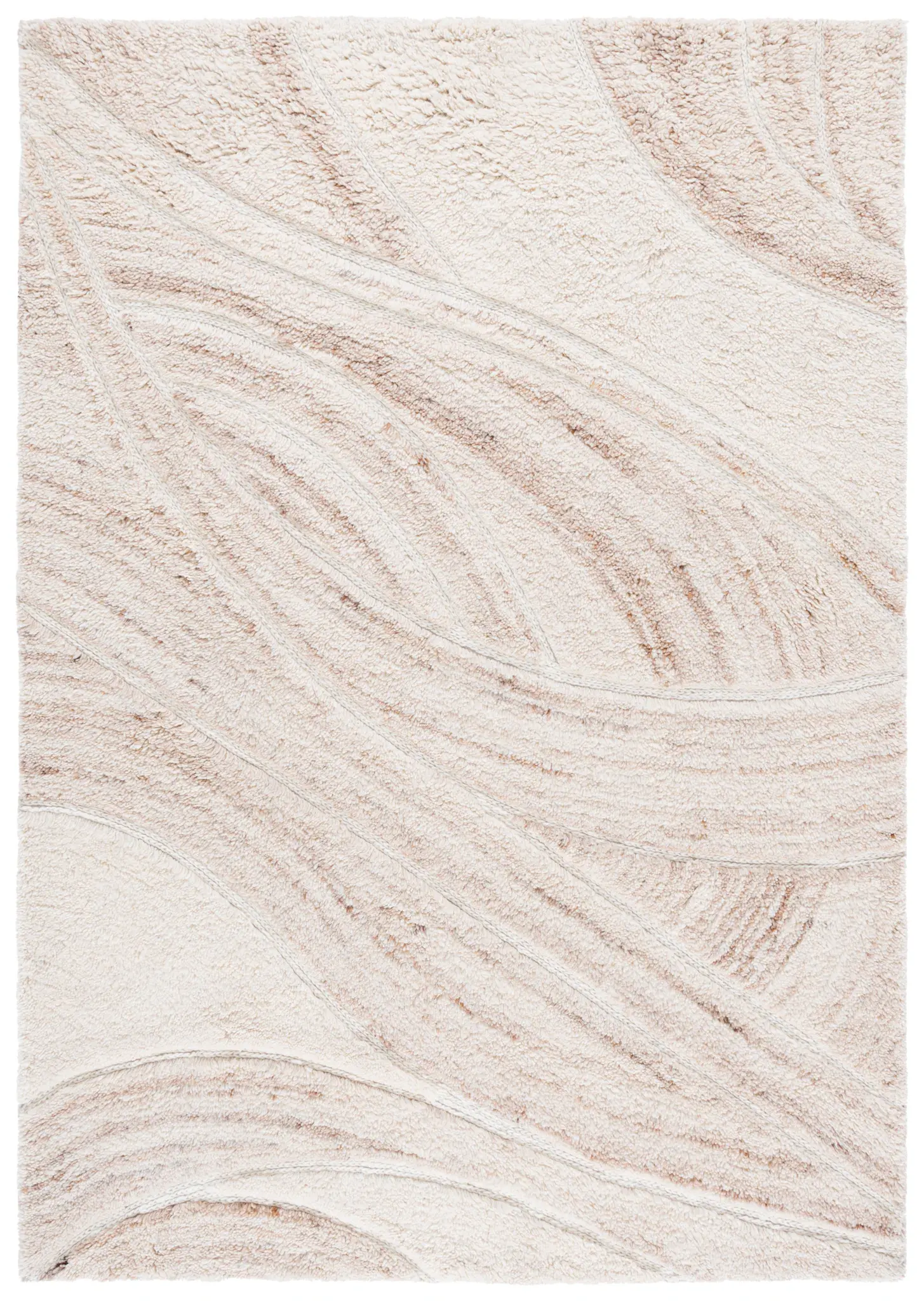 Casablanca Abstract Waves Hand-Tufted Wool Rug
