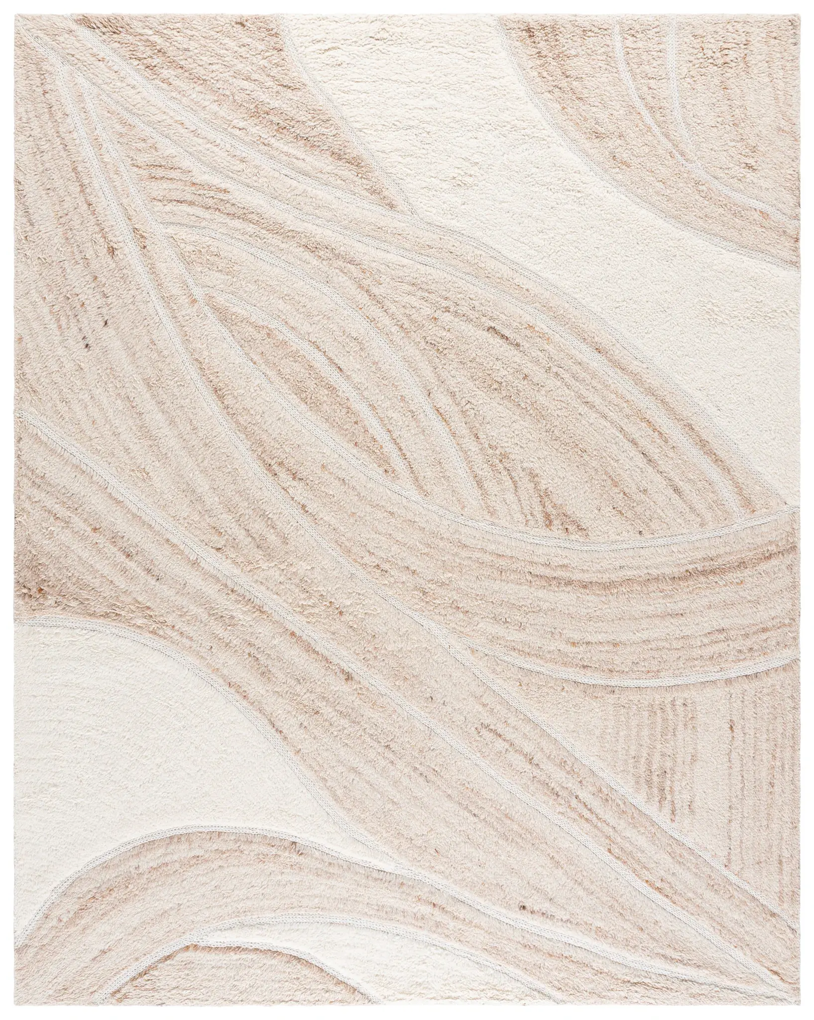 Casablanca Abstract Waves Hand-Tufted Wool Rug