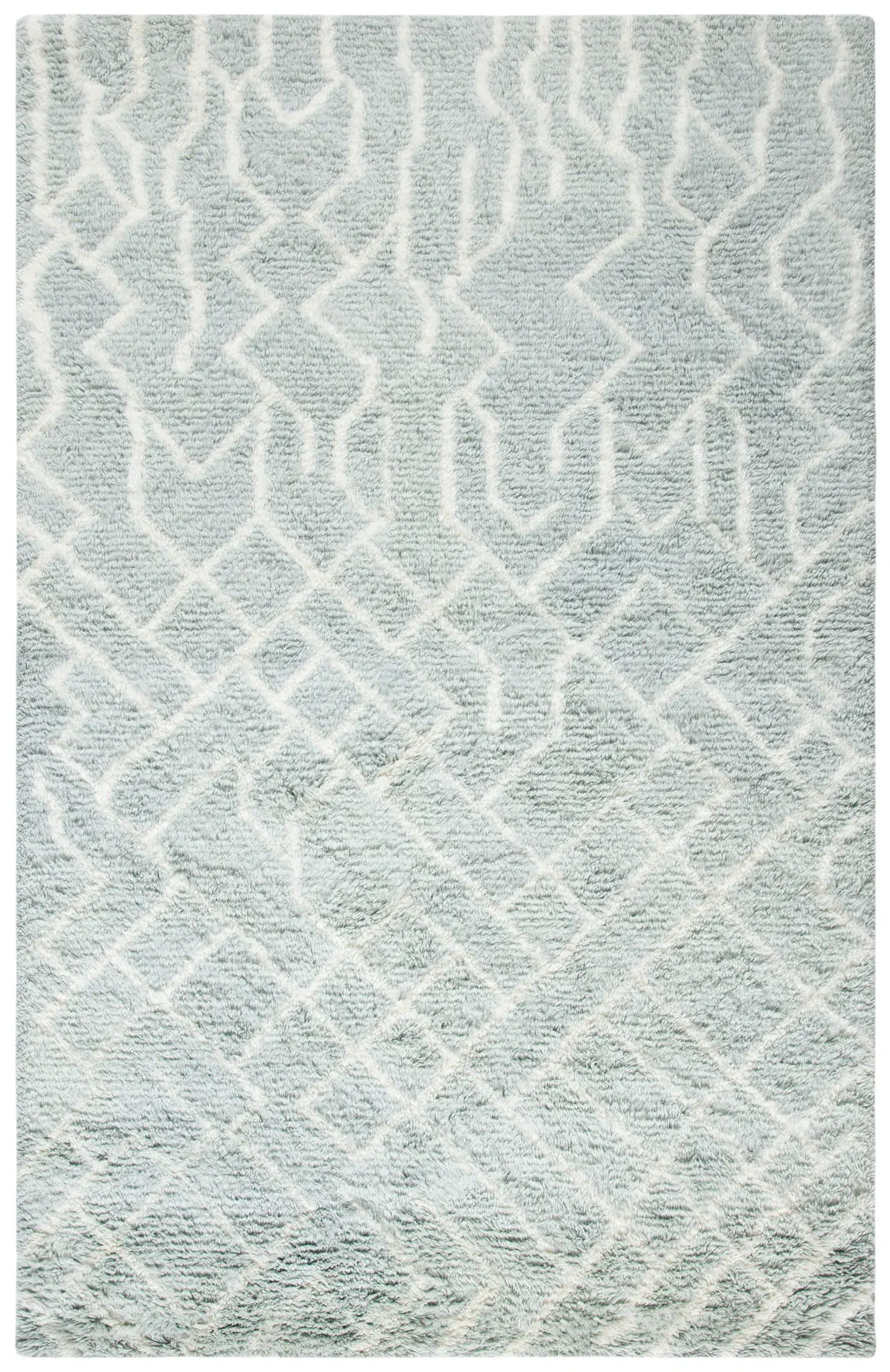 Casablanca Maze Grid Hand-Tufted Shag Rug