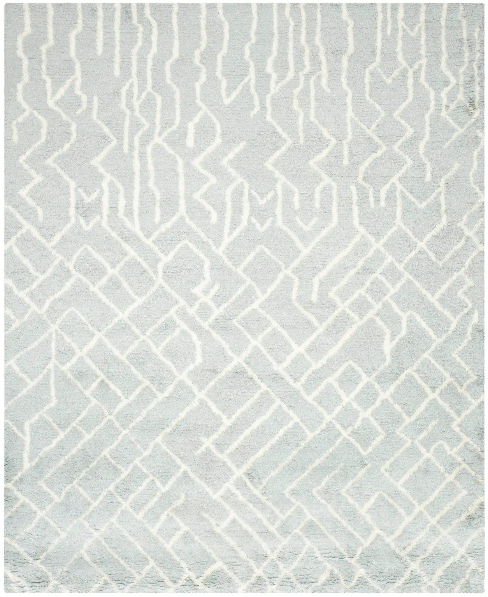 Casablanca Maze Grid Hand-Tufted Shag Rug