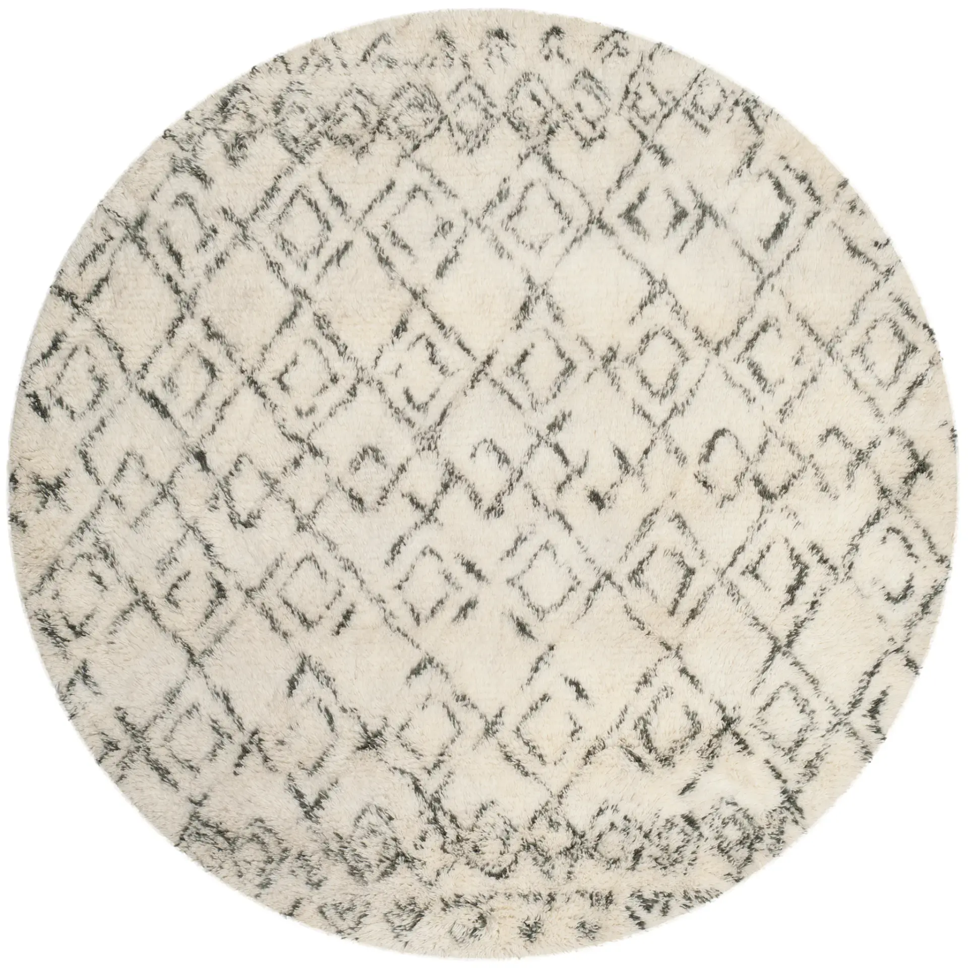 Casablanca Concentric Diamond Hand-Tufted Shag Rug