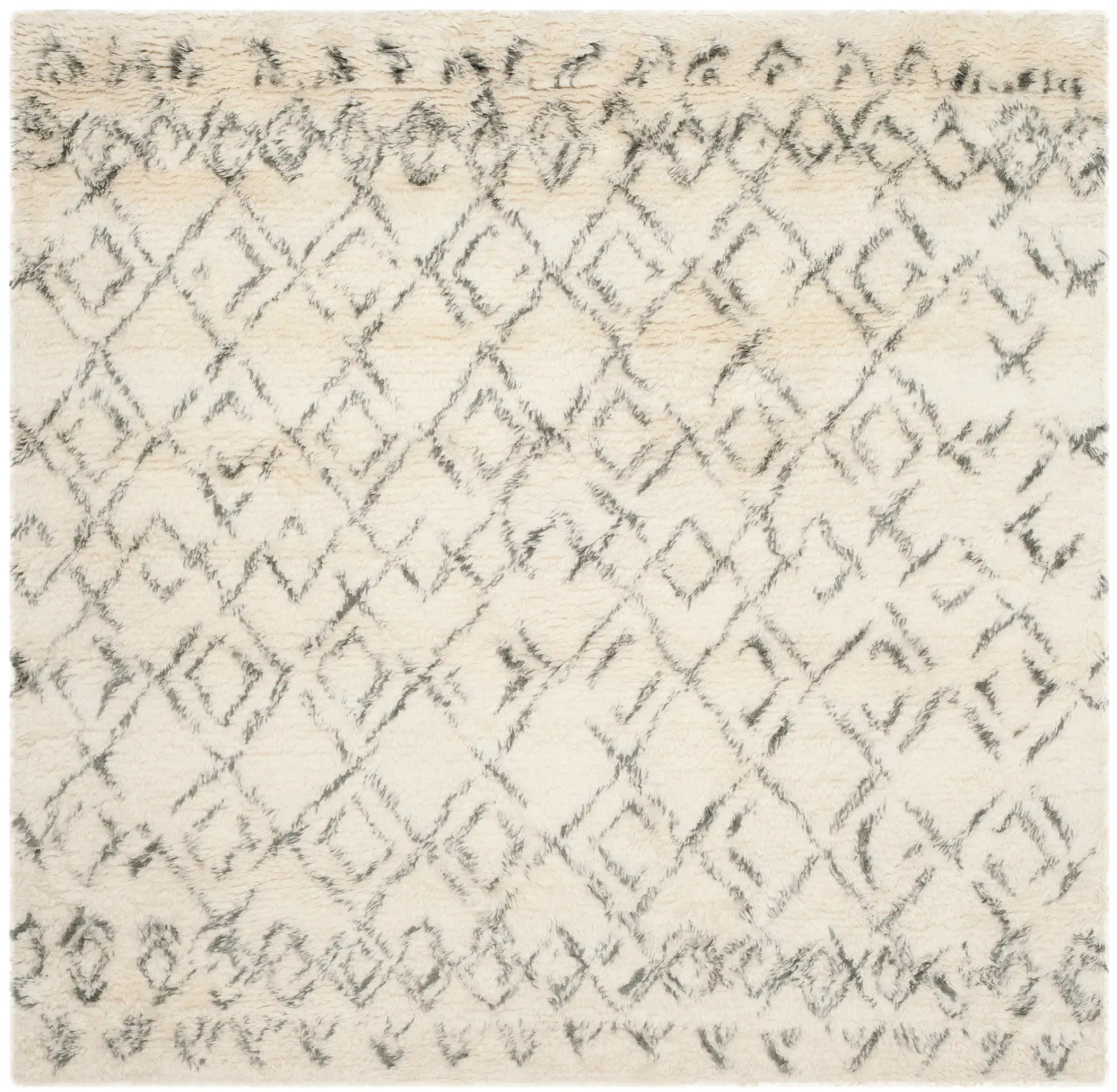 Casablanca Concentric Diamond Hand-Tufted Shag Rug